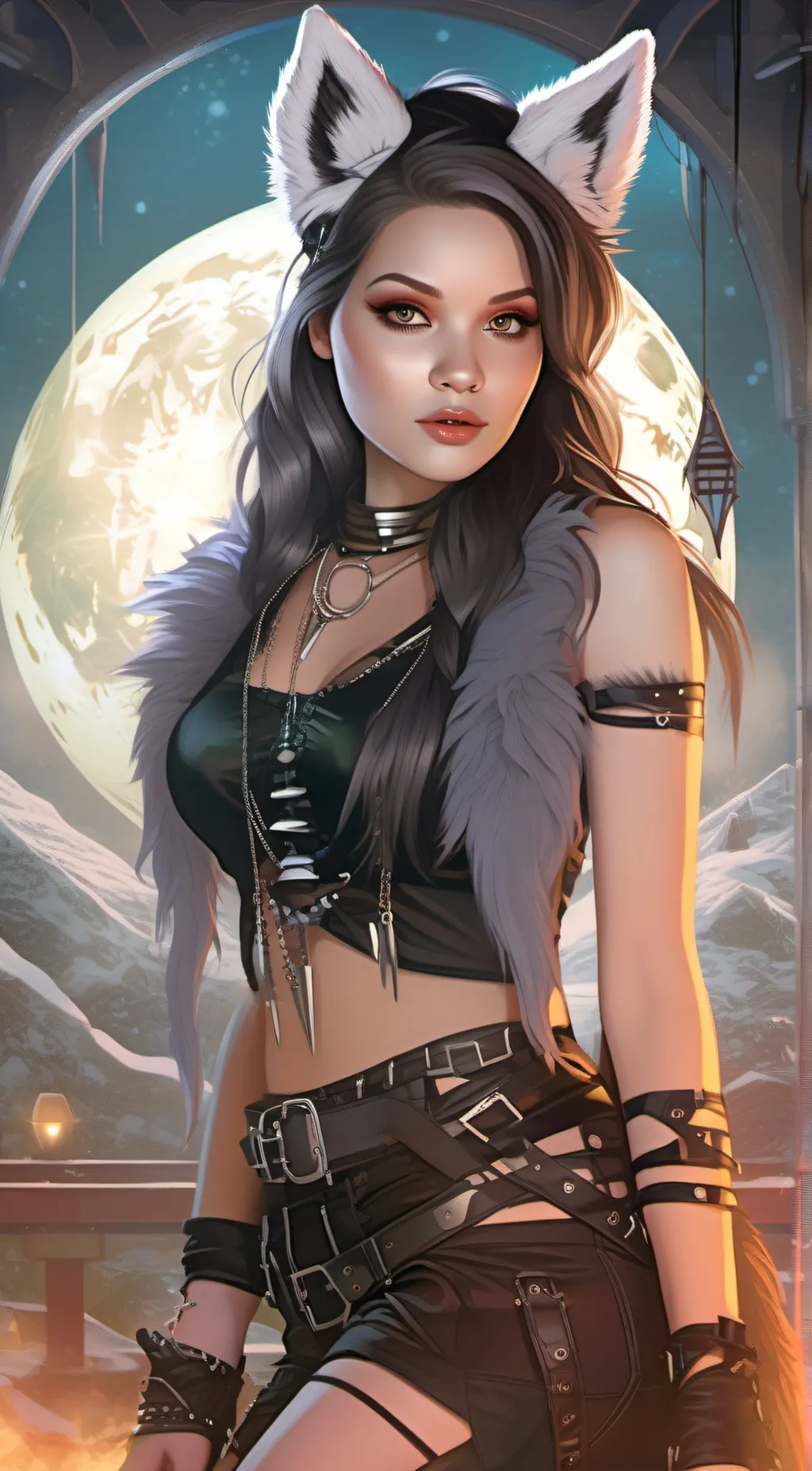 ai character: Luna Night background