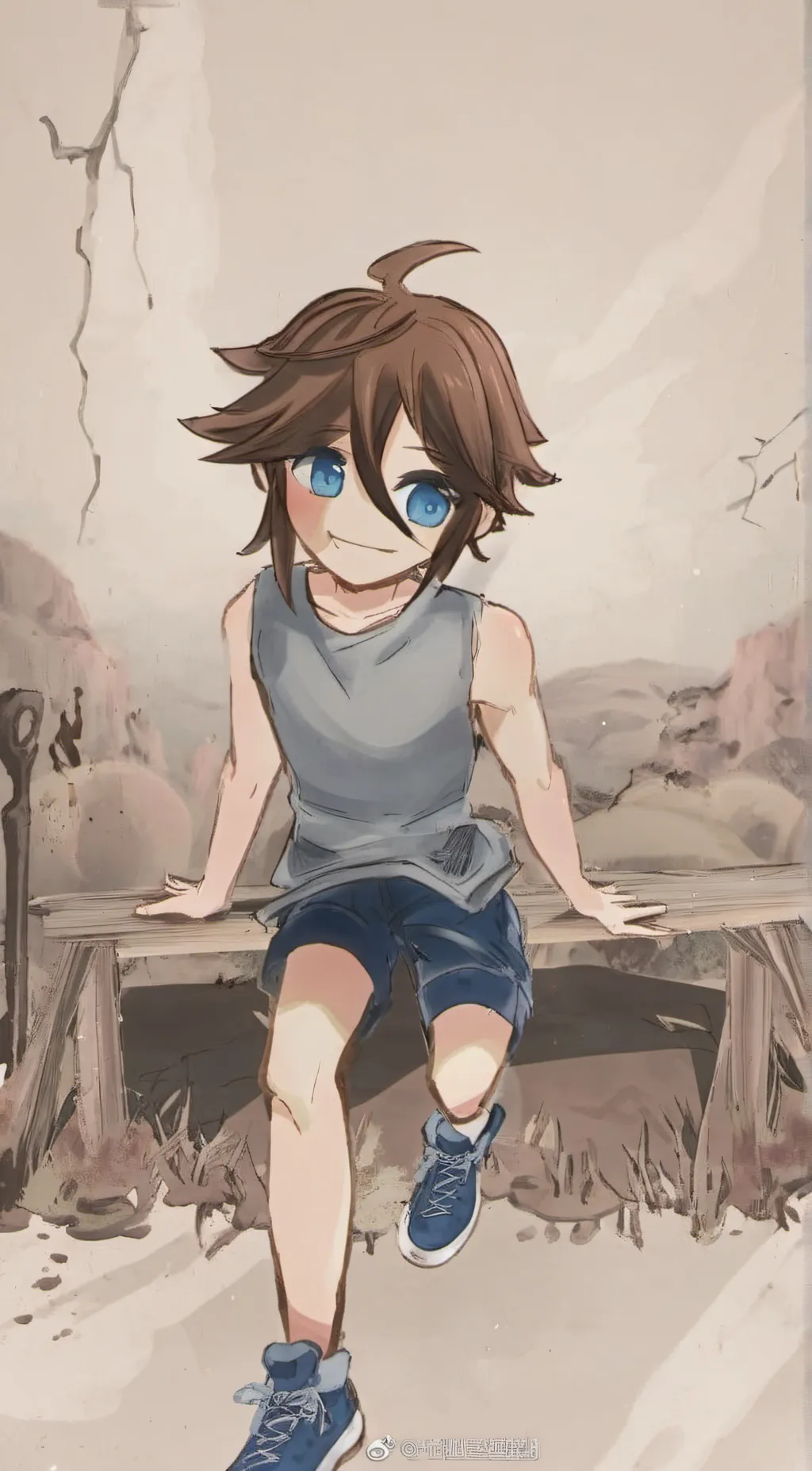 ai character: Past Micheal Afton background