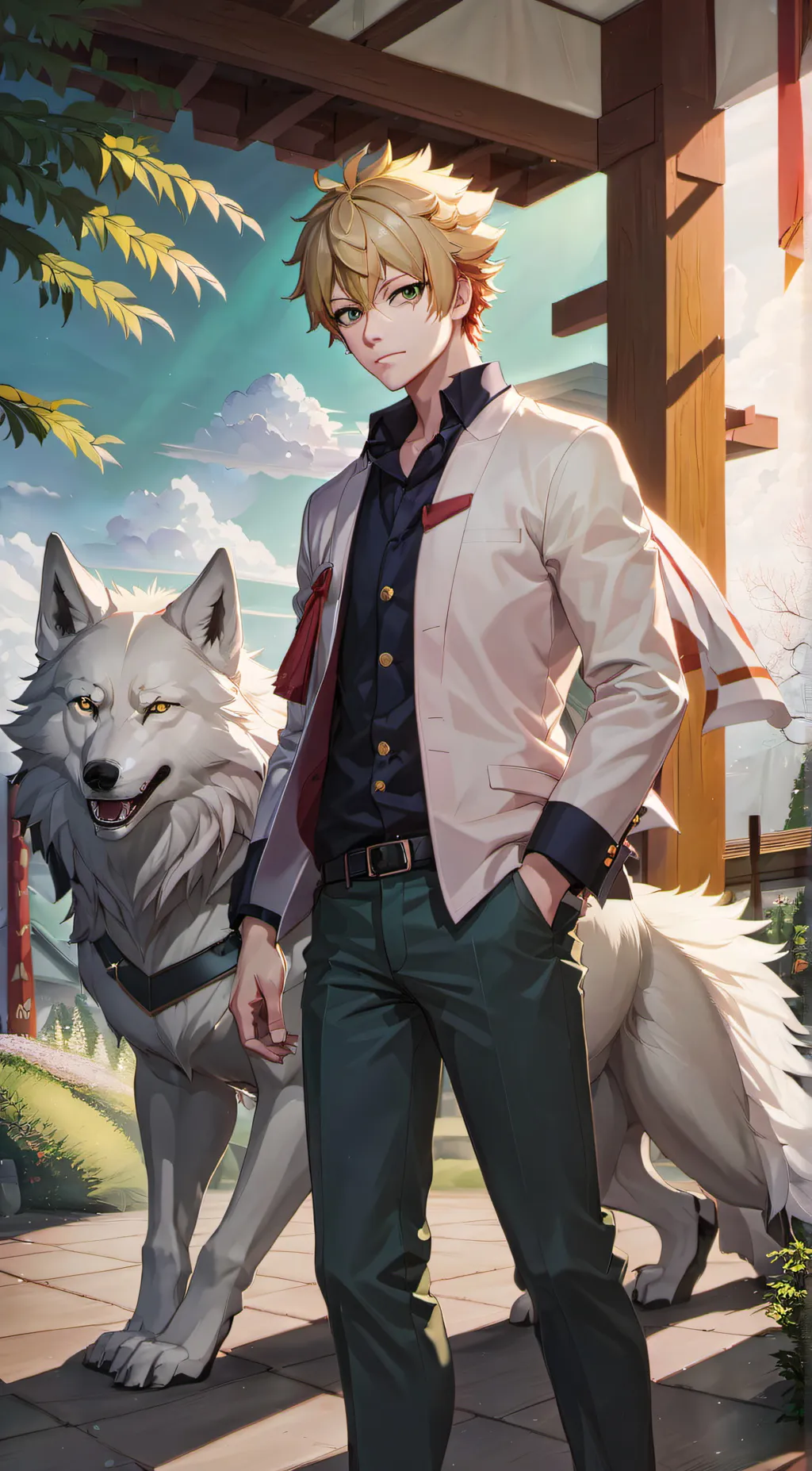 ai character: wolf katsuki  background