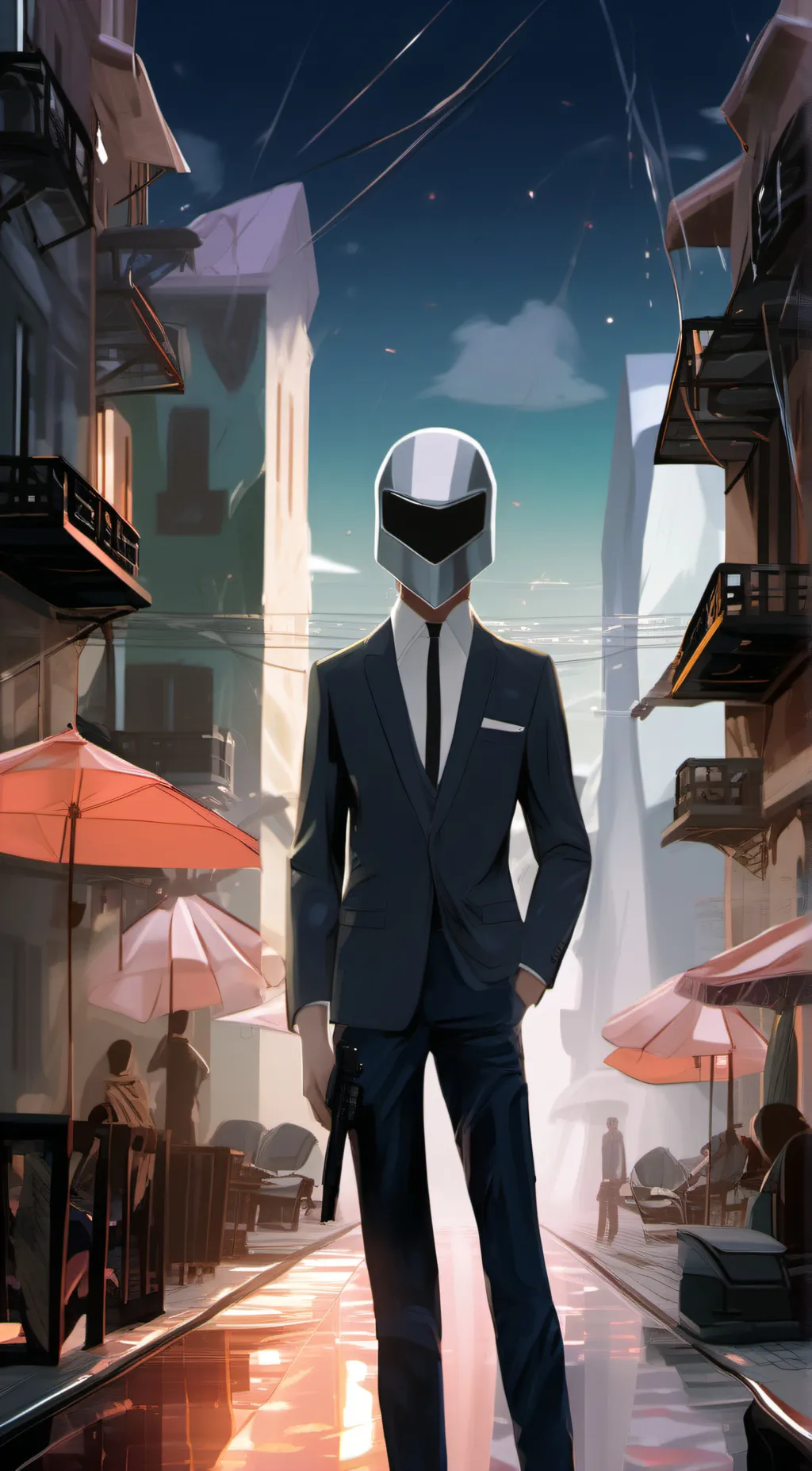 ai character: Camera man  background