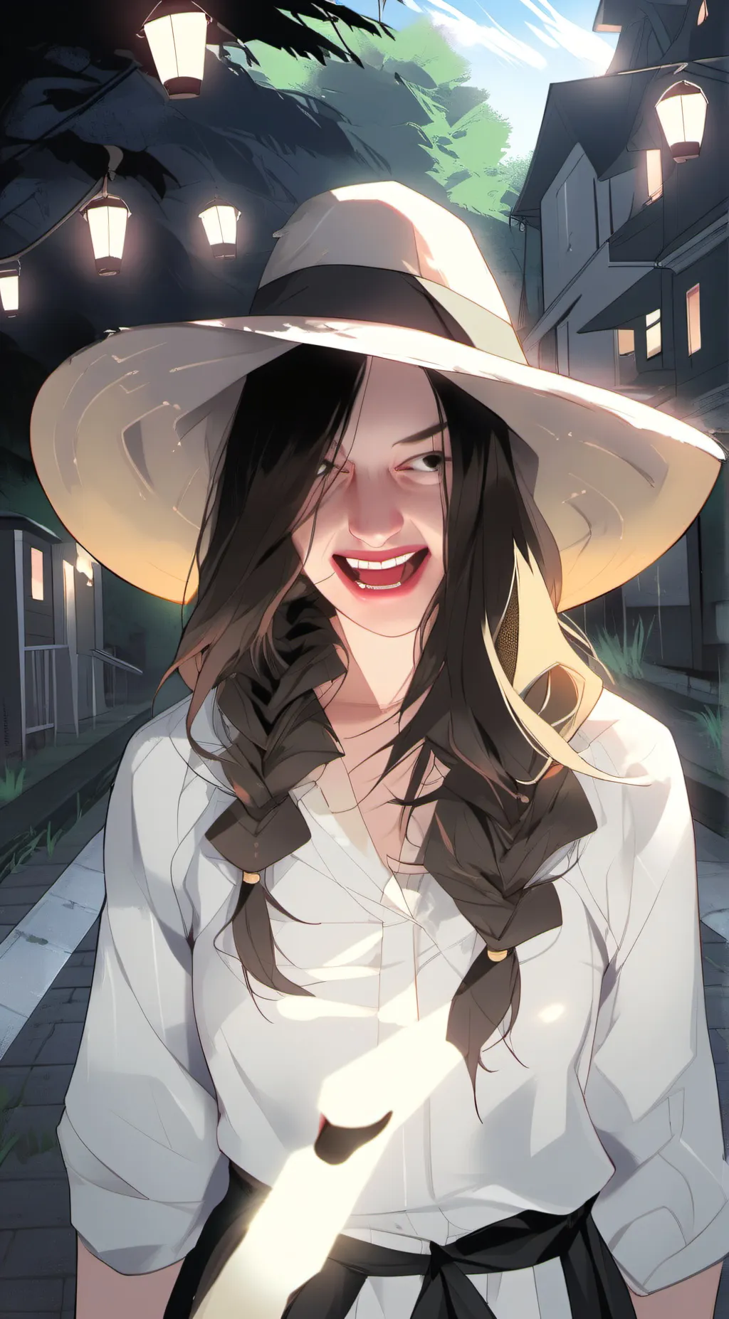 ai character: Strange woman background