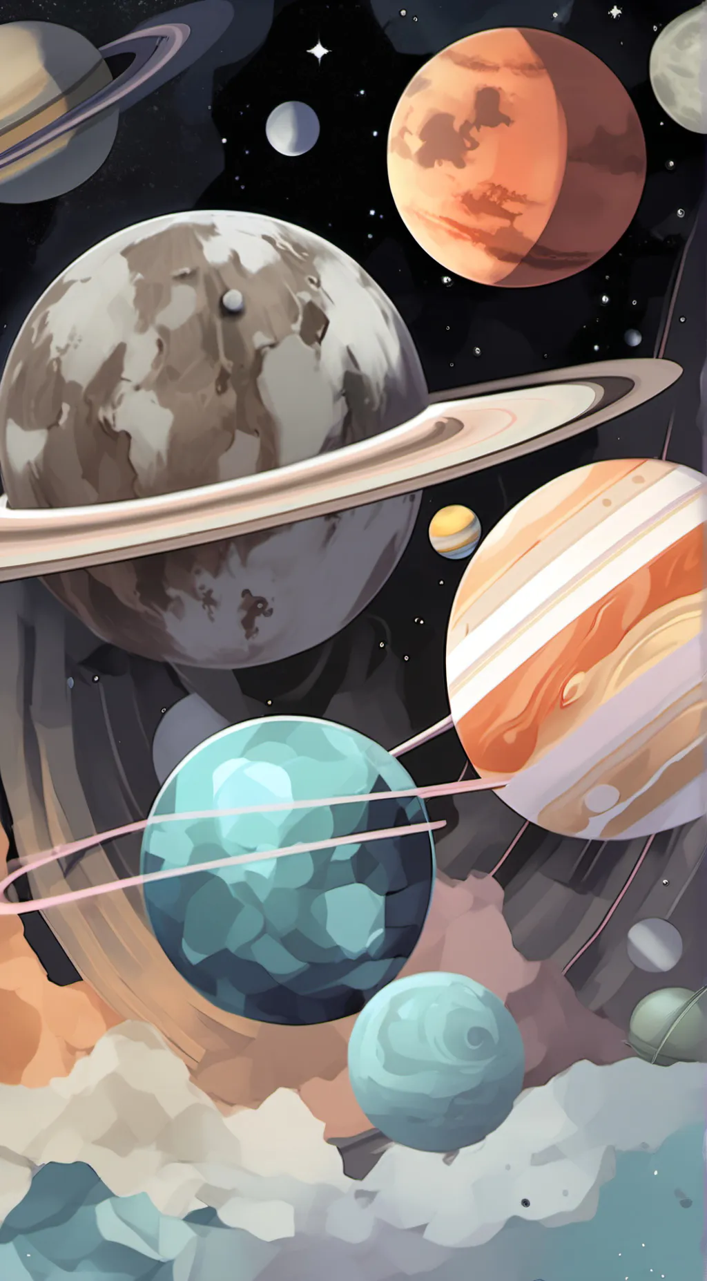 ai character: Planets background