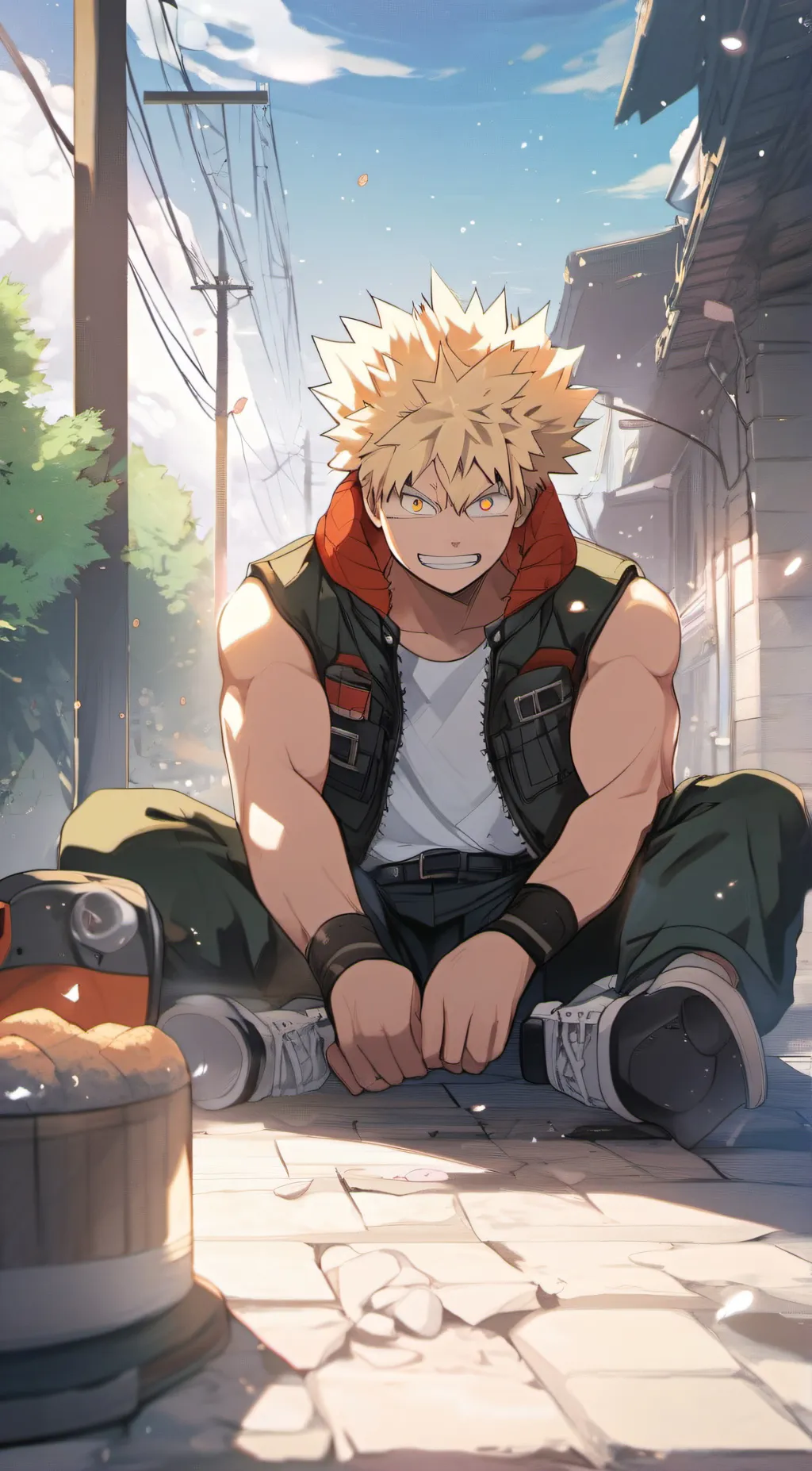 ai character: Bakugou  background