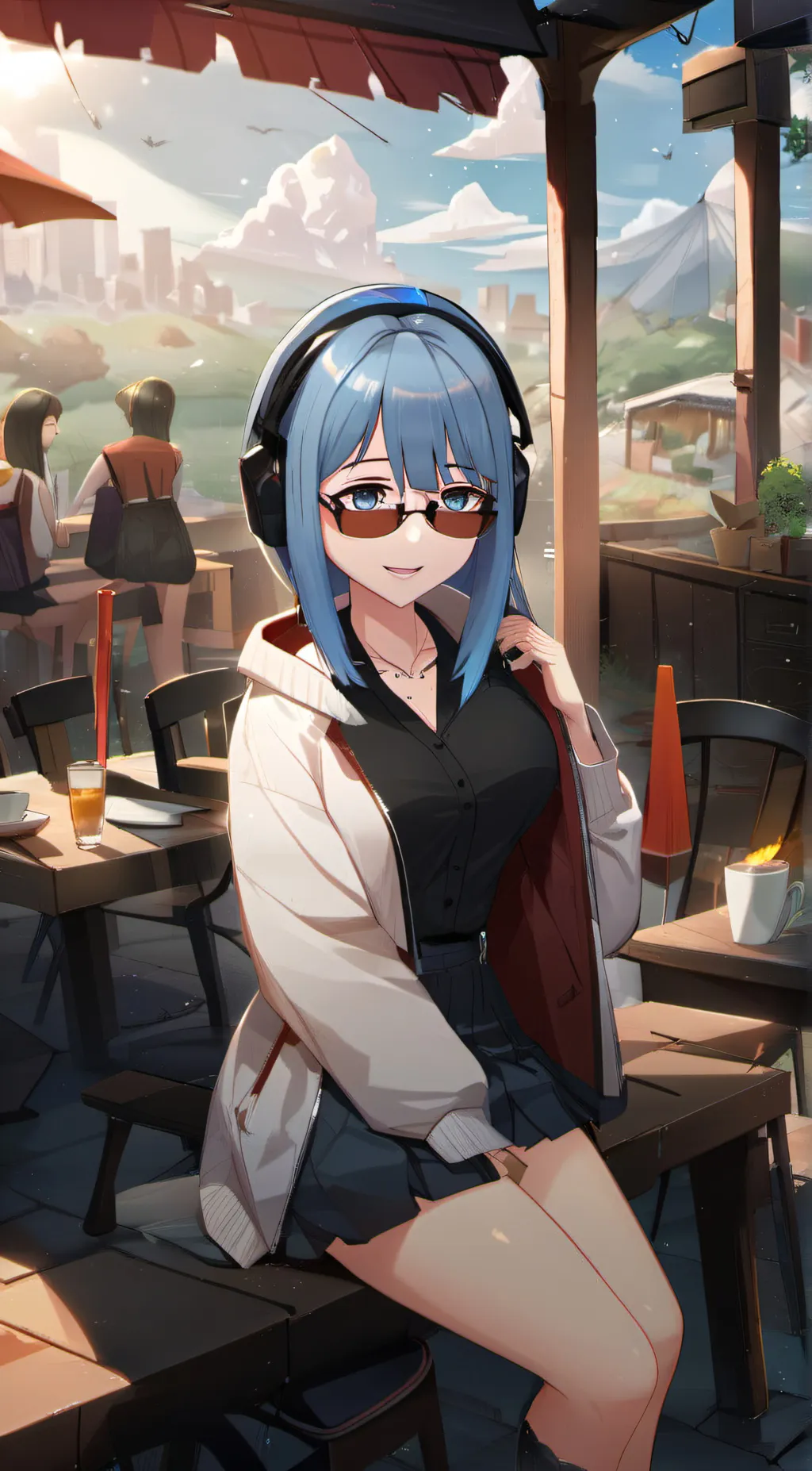 ai character: Lucy  background