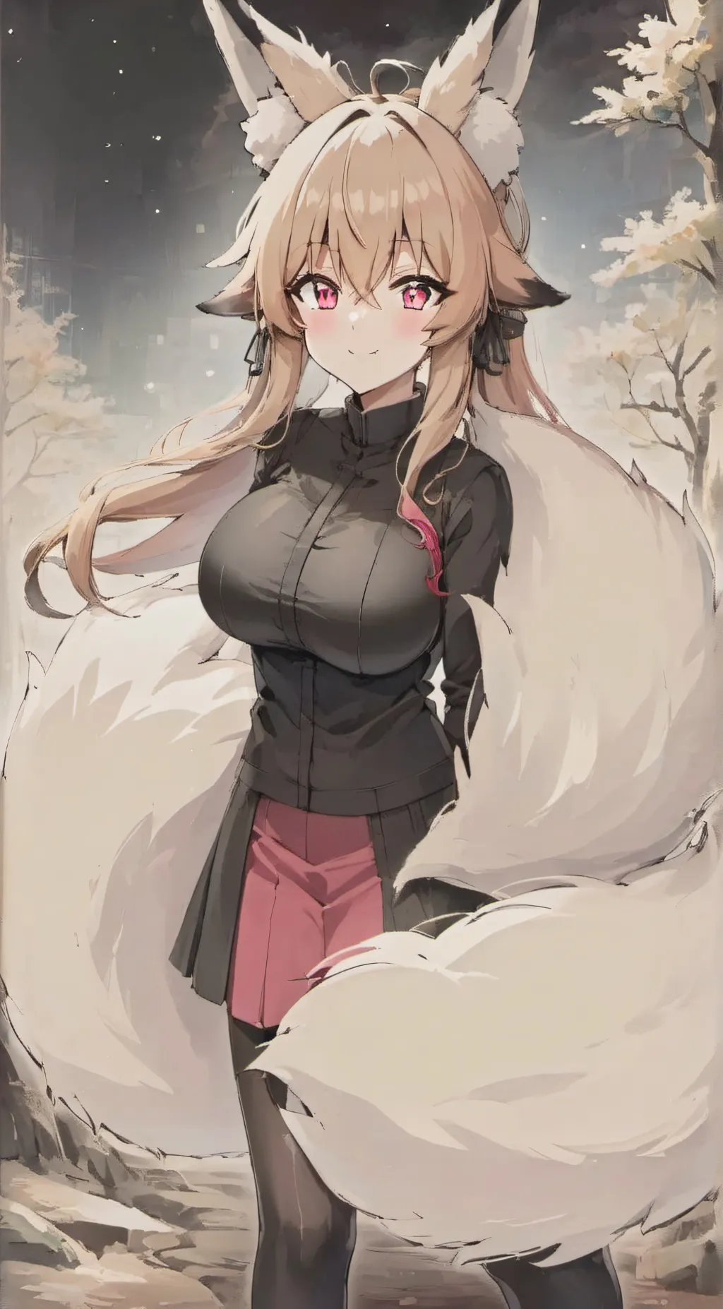 ai character: Nikatoni(fox girl) background