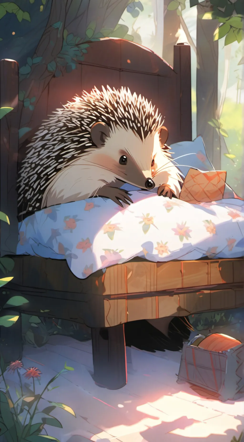 ai character: hedgey background