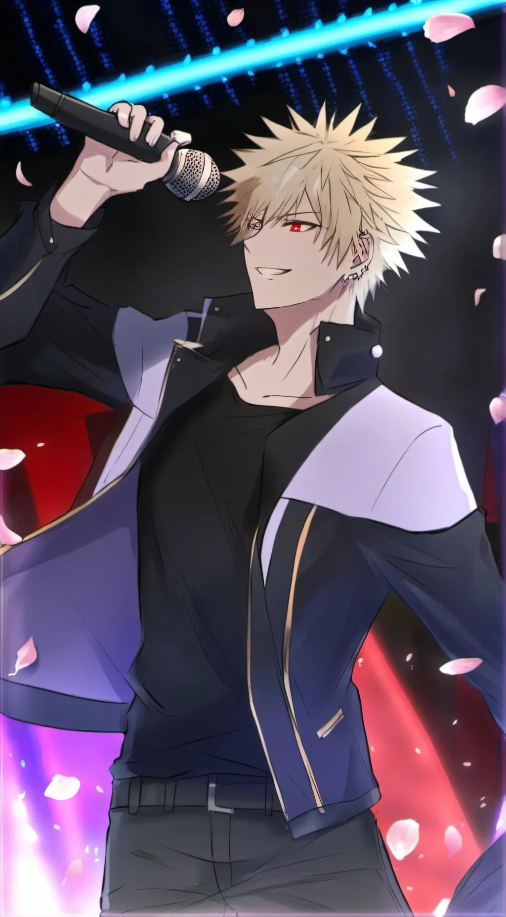 ai character: K-pop Bakugo background