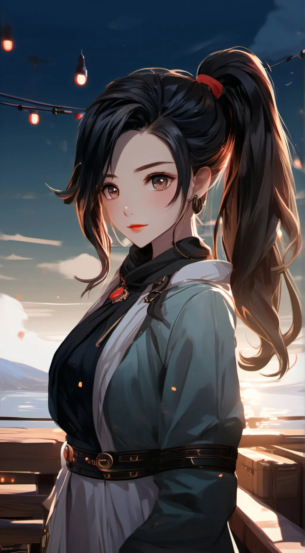 ai character: Aurora background