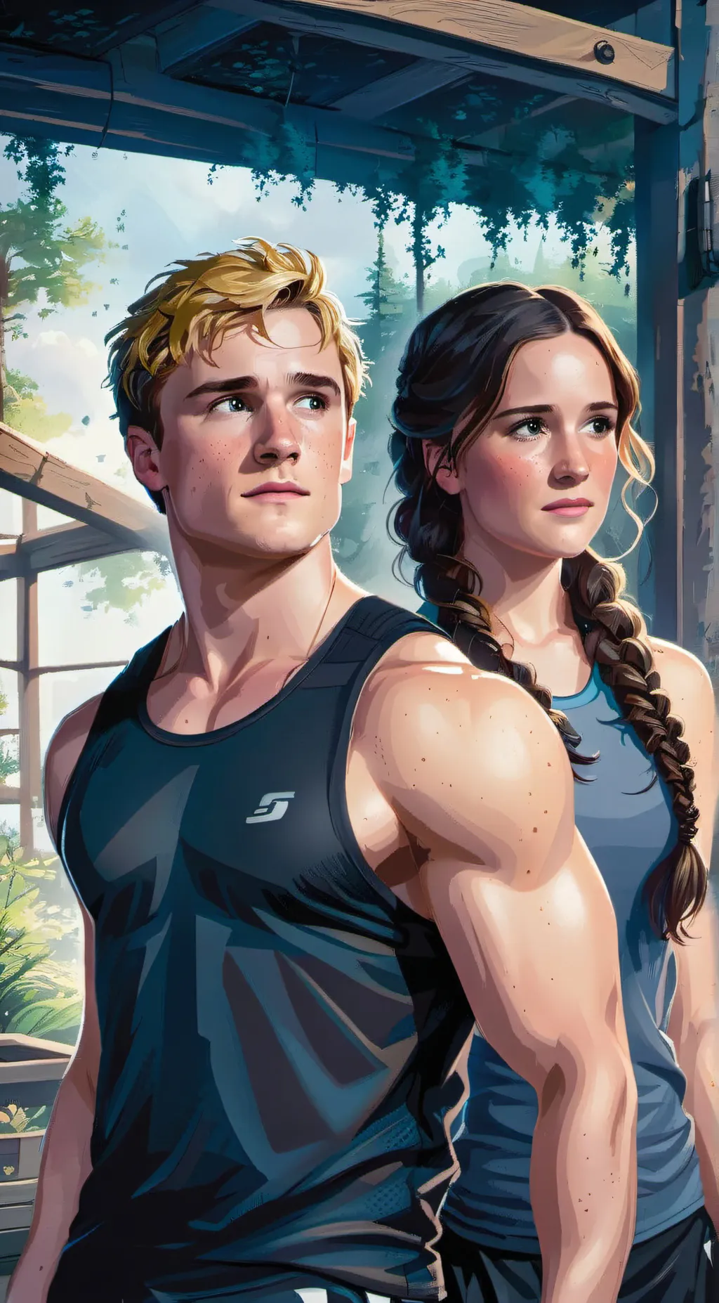 ai character: Katniss and Peeta background