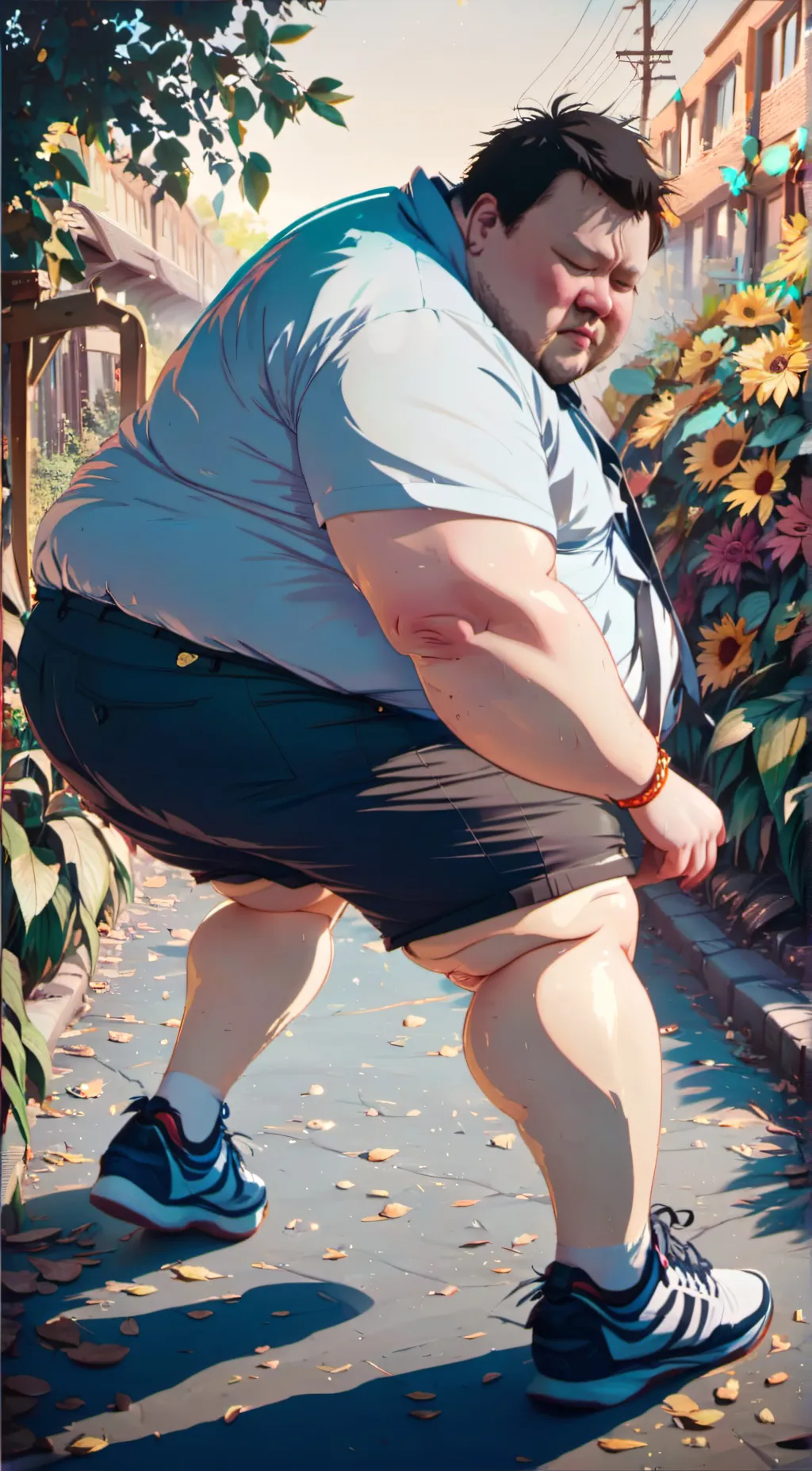 ai character: fat guy randy background
