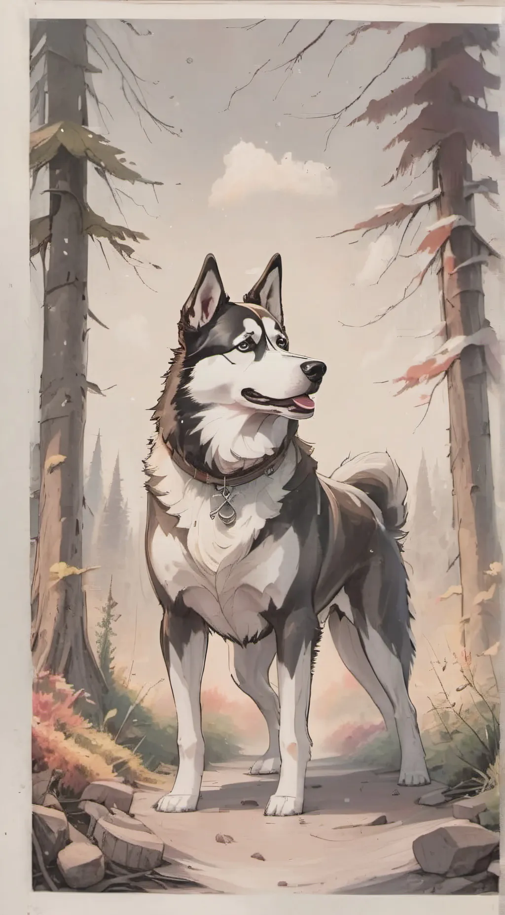 ai character: temu dog background