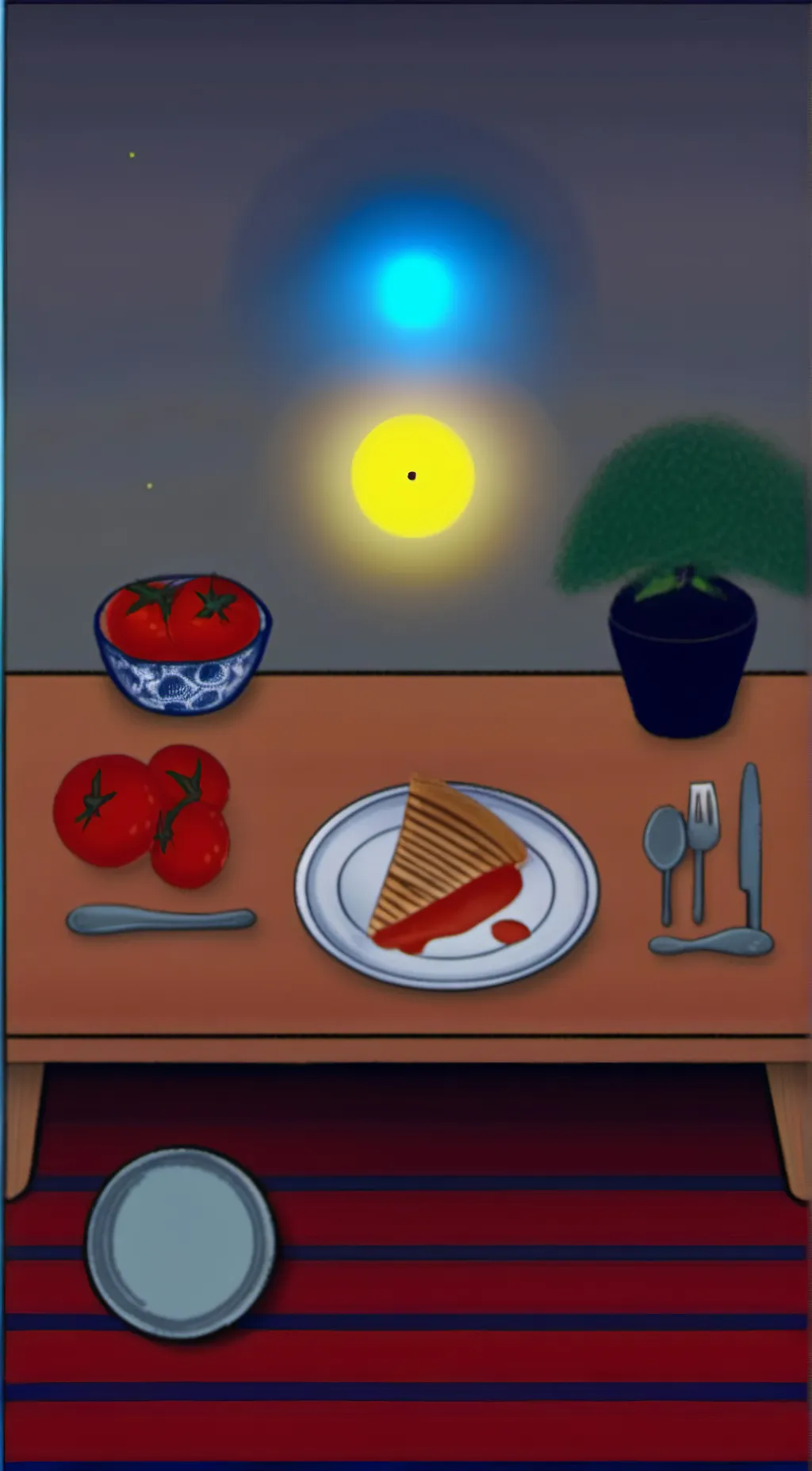 ai character: MR TOMATO (horror  background