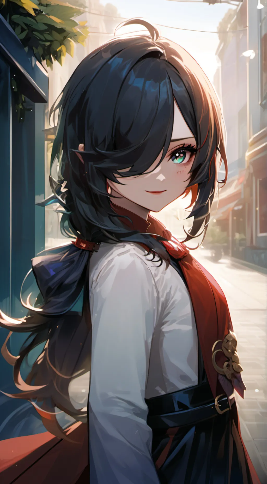 ai character: (one eyed) Sophia  background
