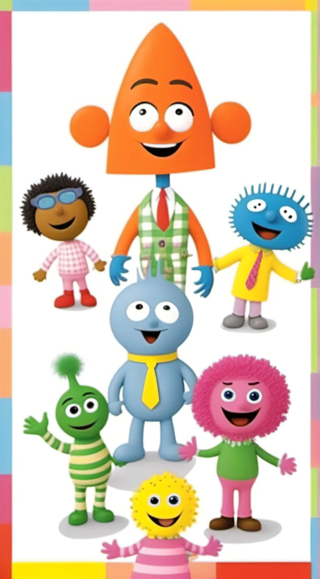 ai character: yo Gabba Gabba  background