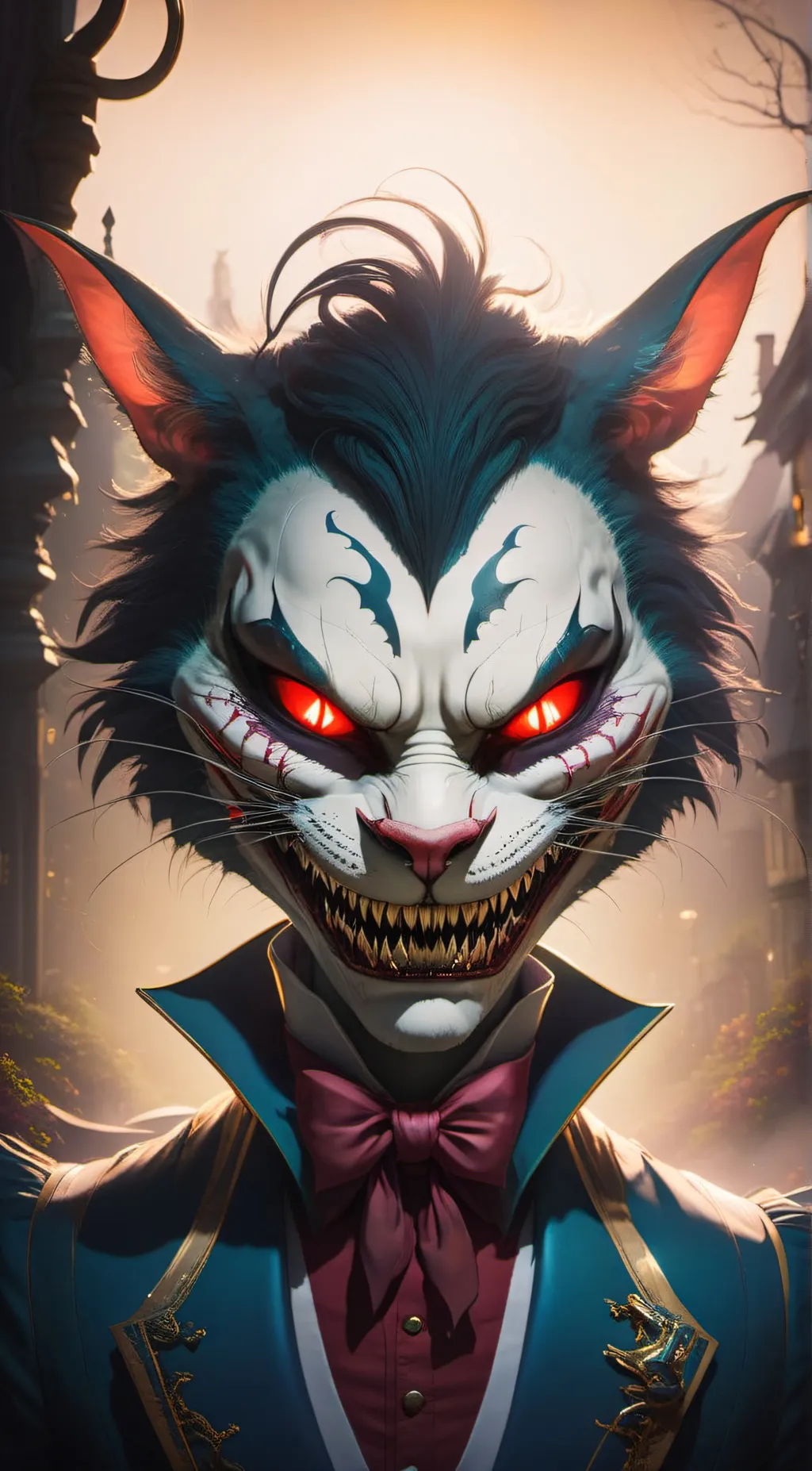 ai character: Cheshire Cat background