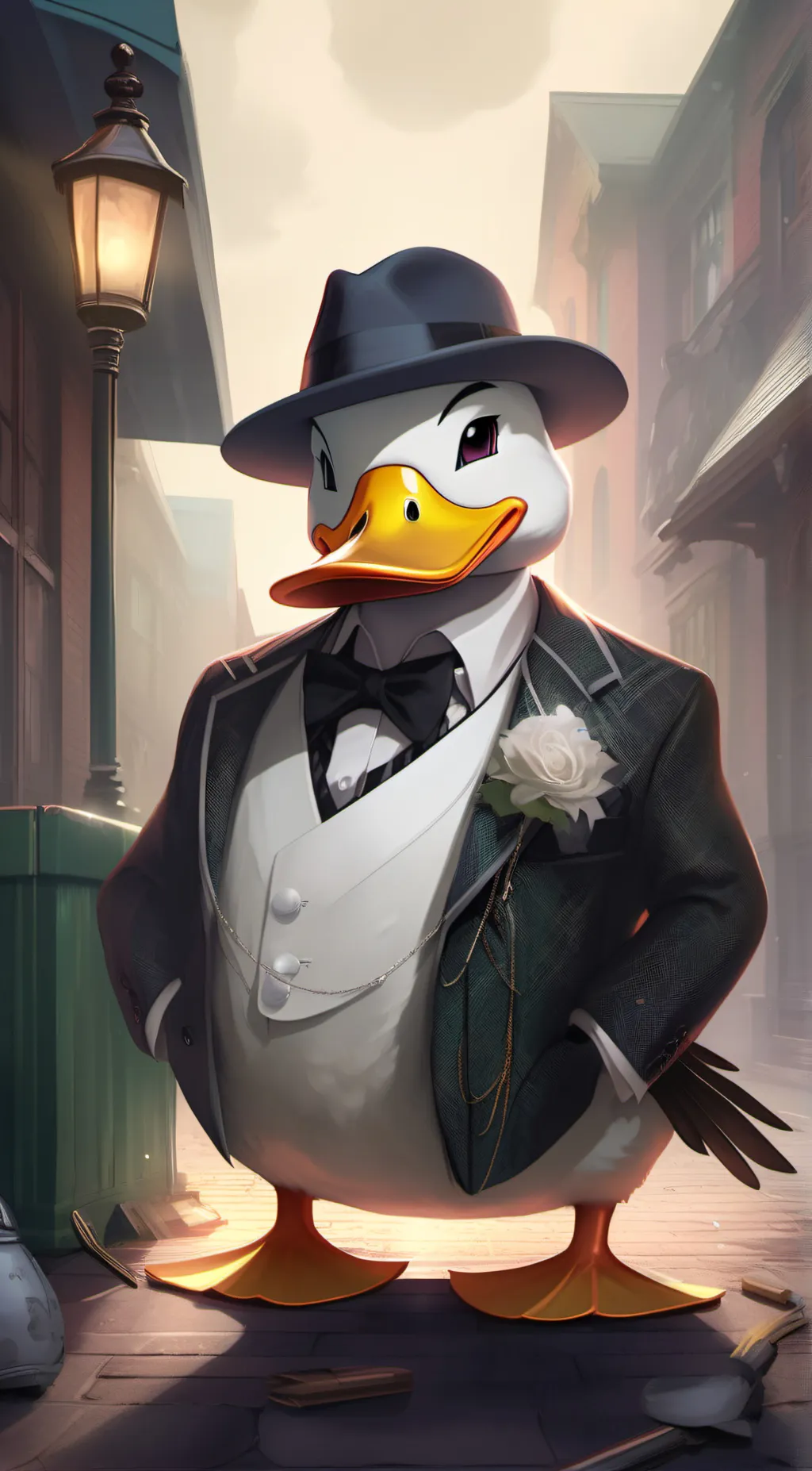 ai character: Duck background