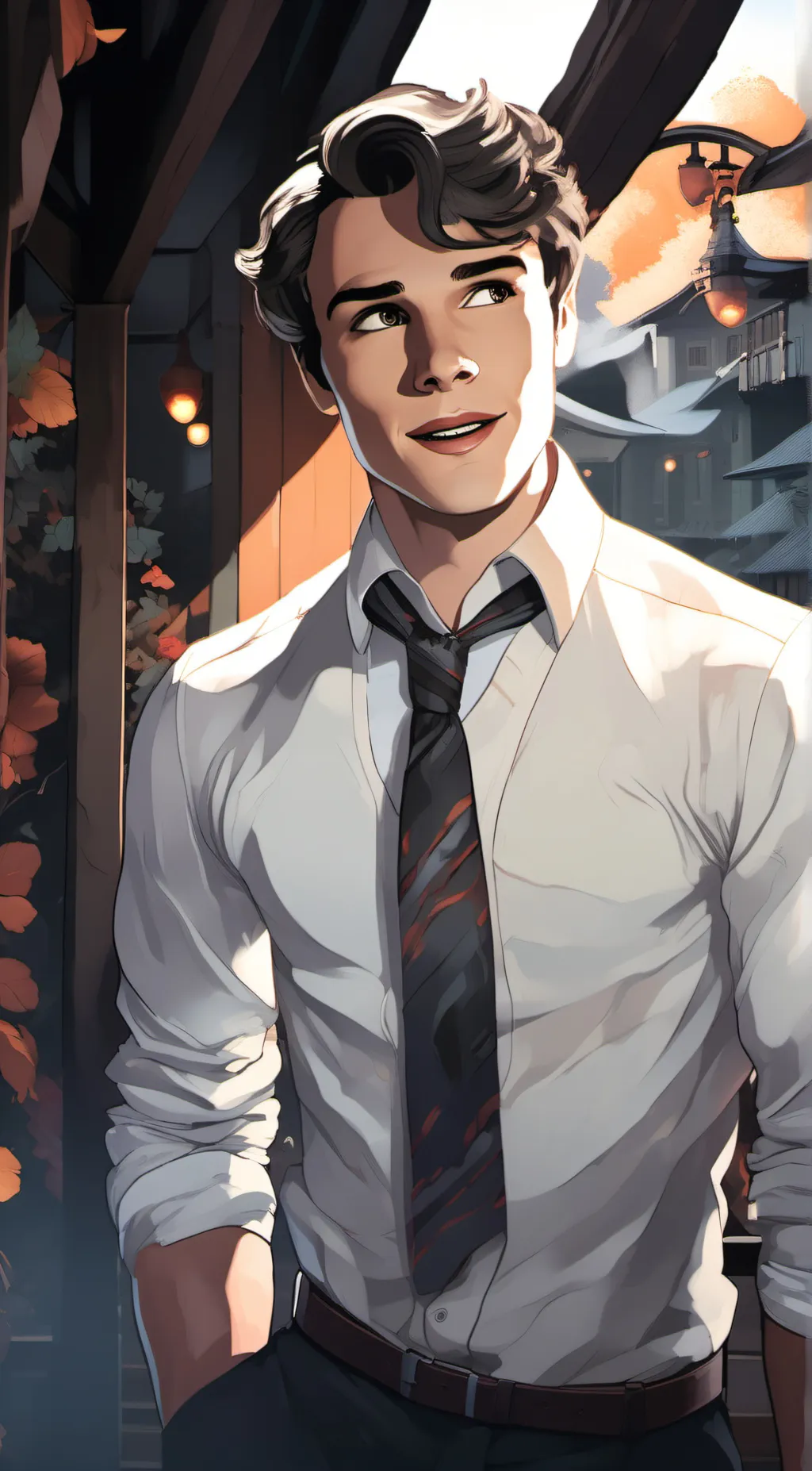 ai character:  mattheo riddle  background