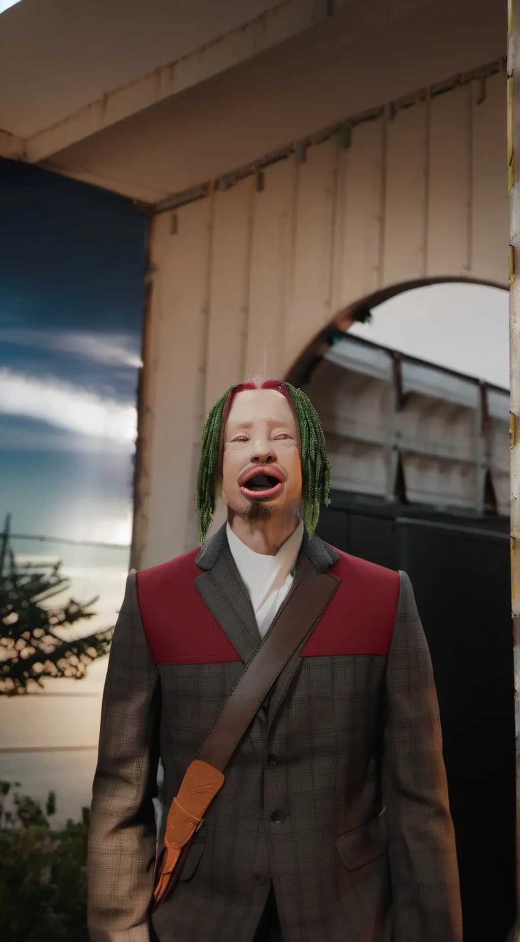 ai character: Pin background