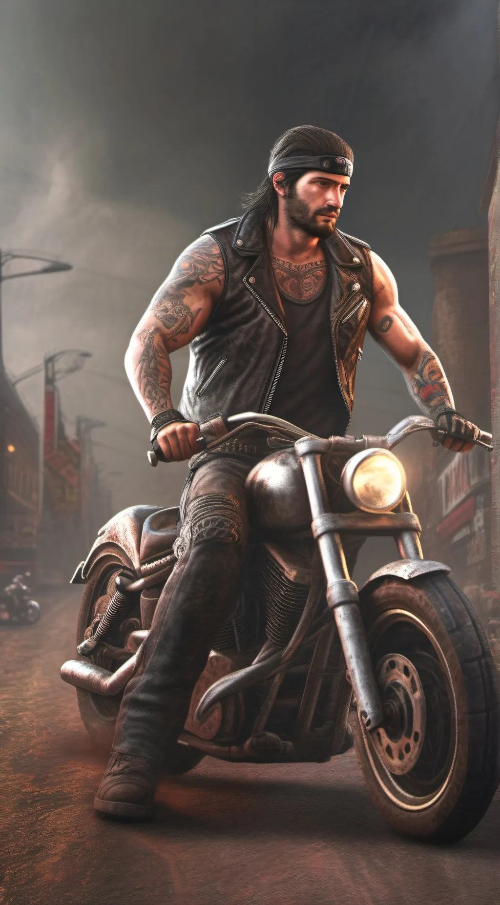 ai character: Deacon St John  background