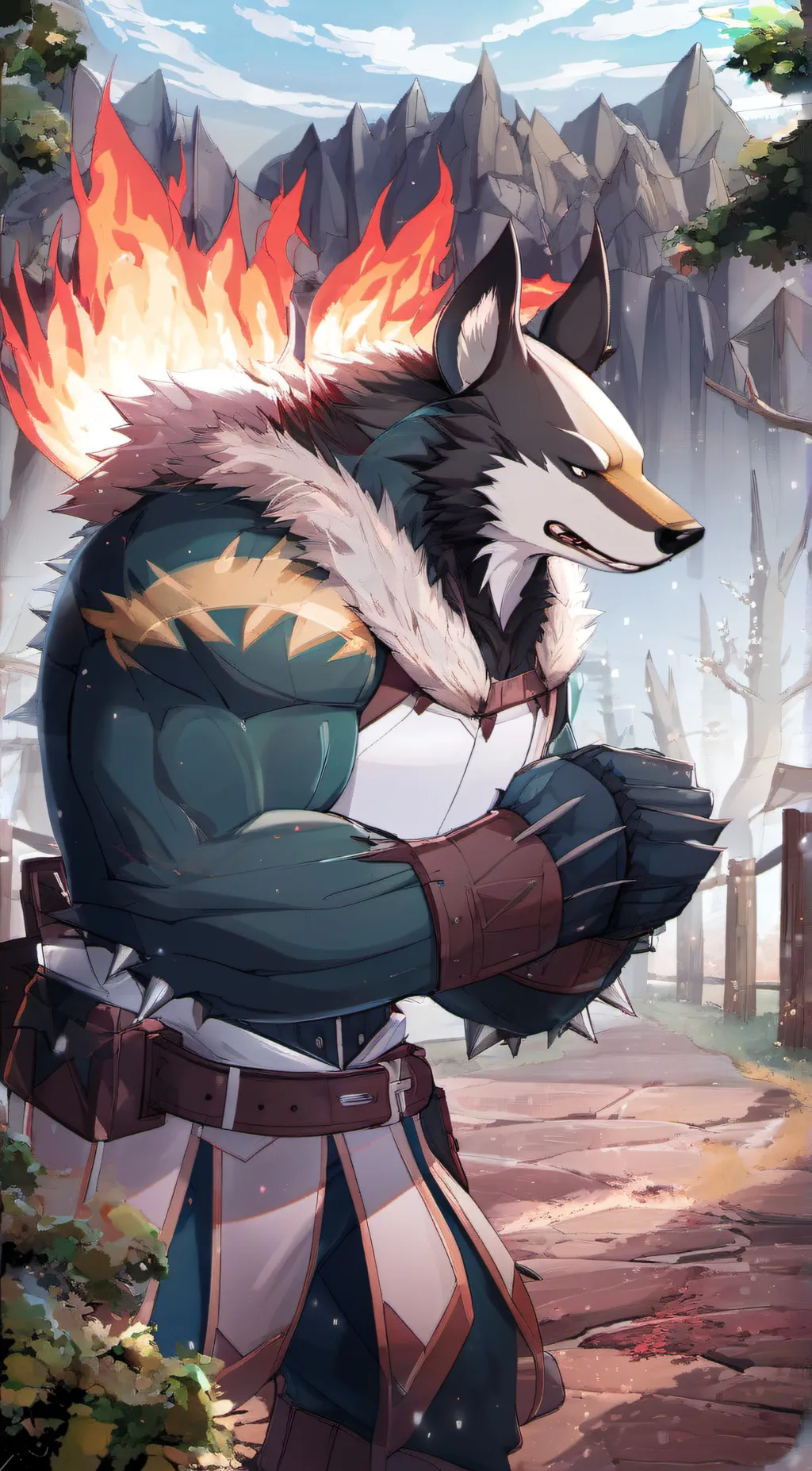ai character: Typhlosion background