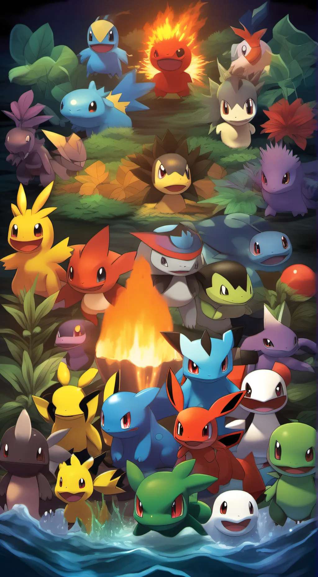 ai character: all of the Pokemon background