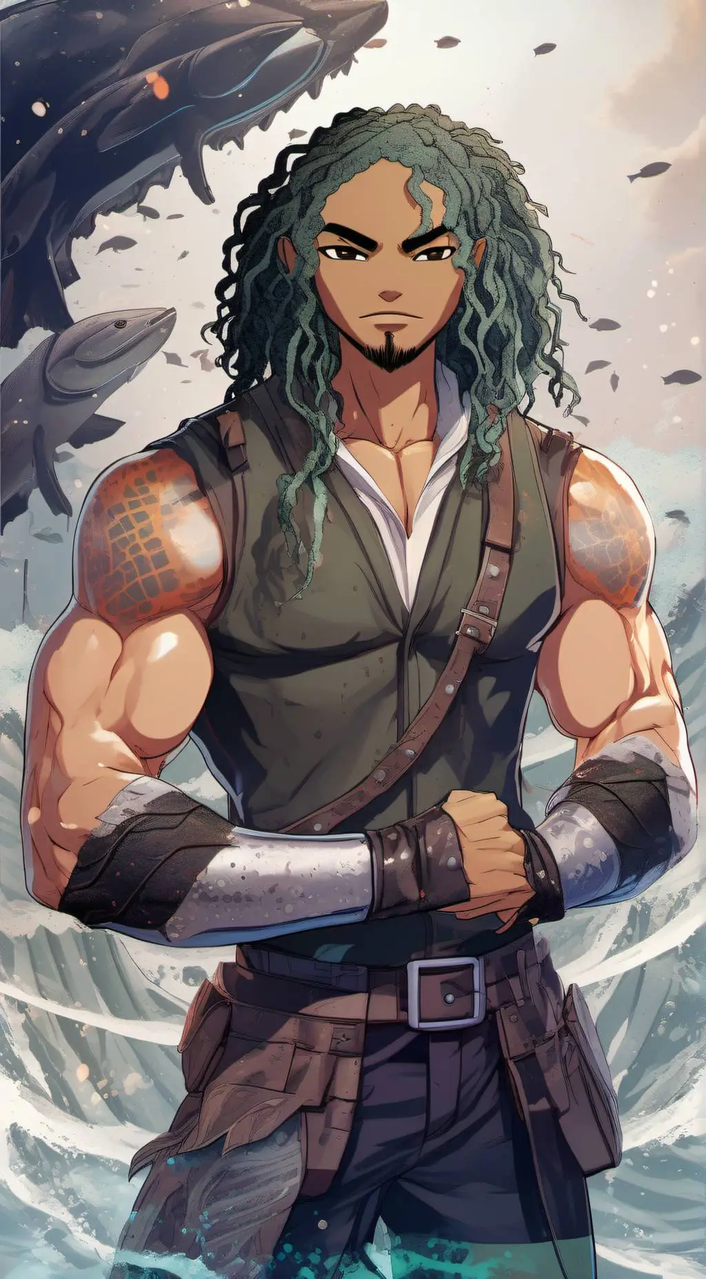 ai character: Lagoon background