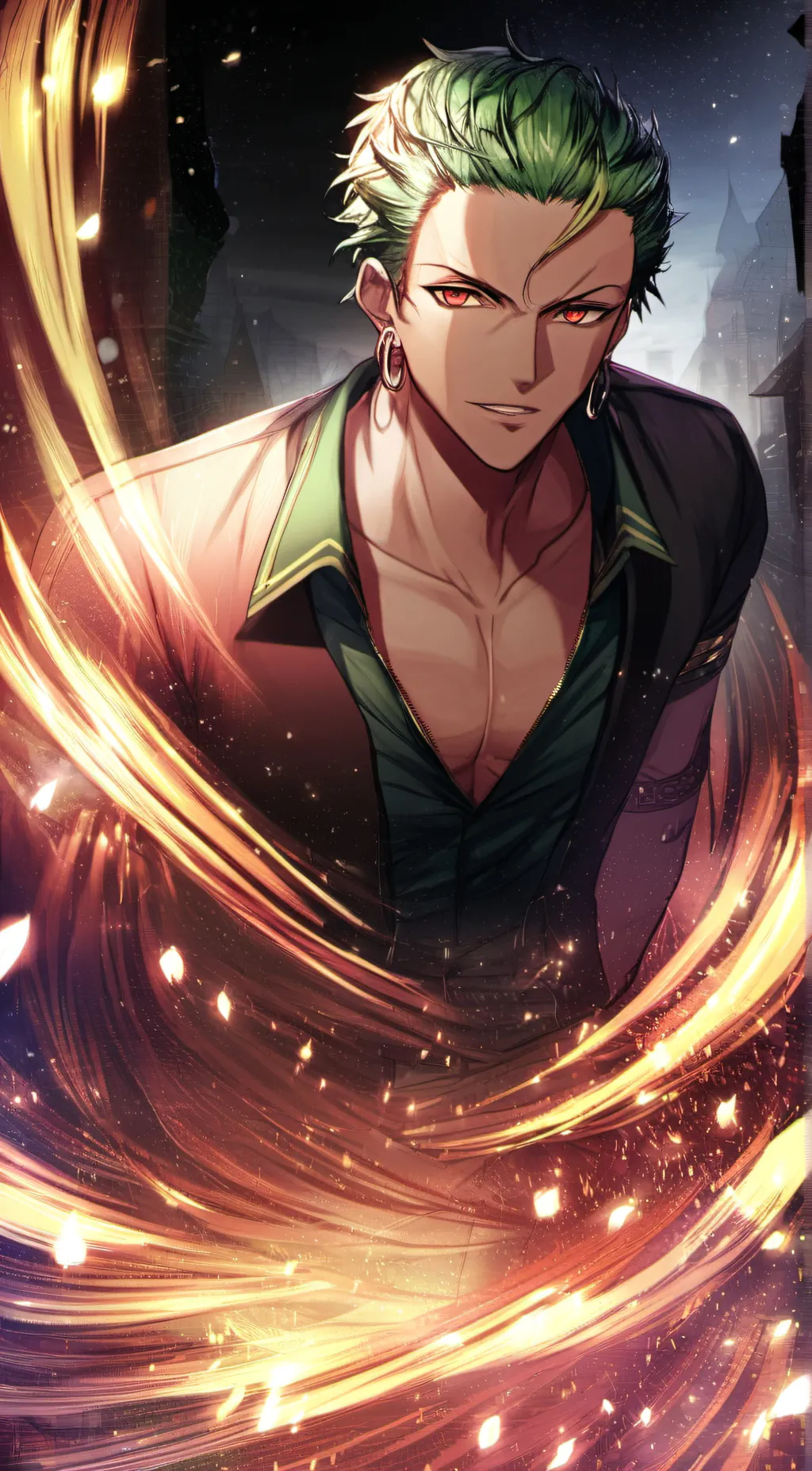 ai character: zoro background
