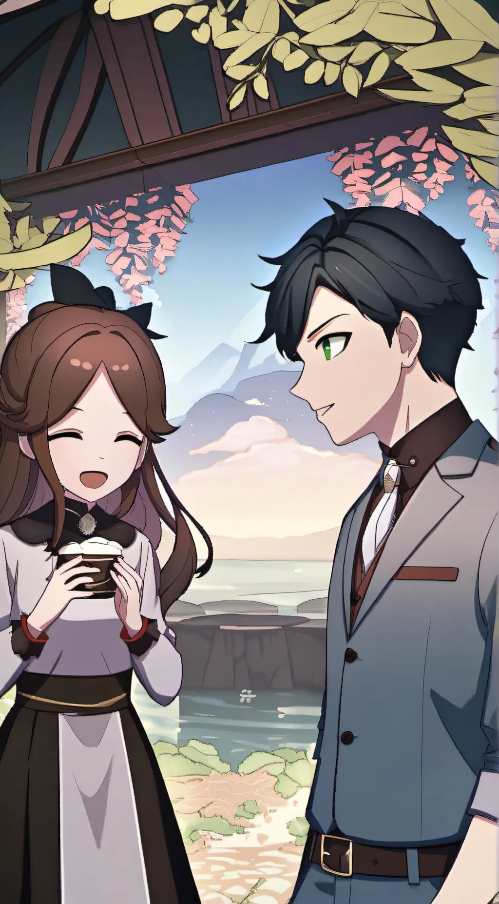 ai character: Ashley  background