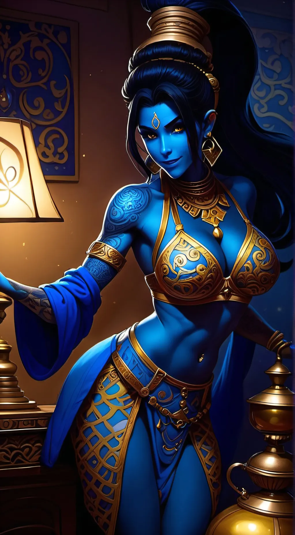 ai character: Jeanie  background