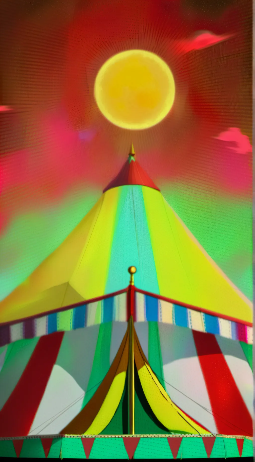 ai character: the amazing circus background