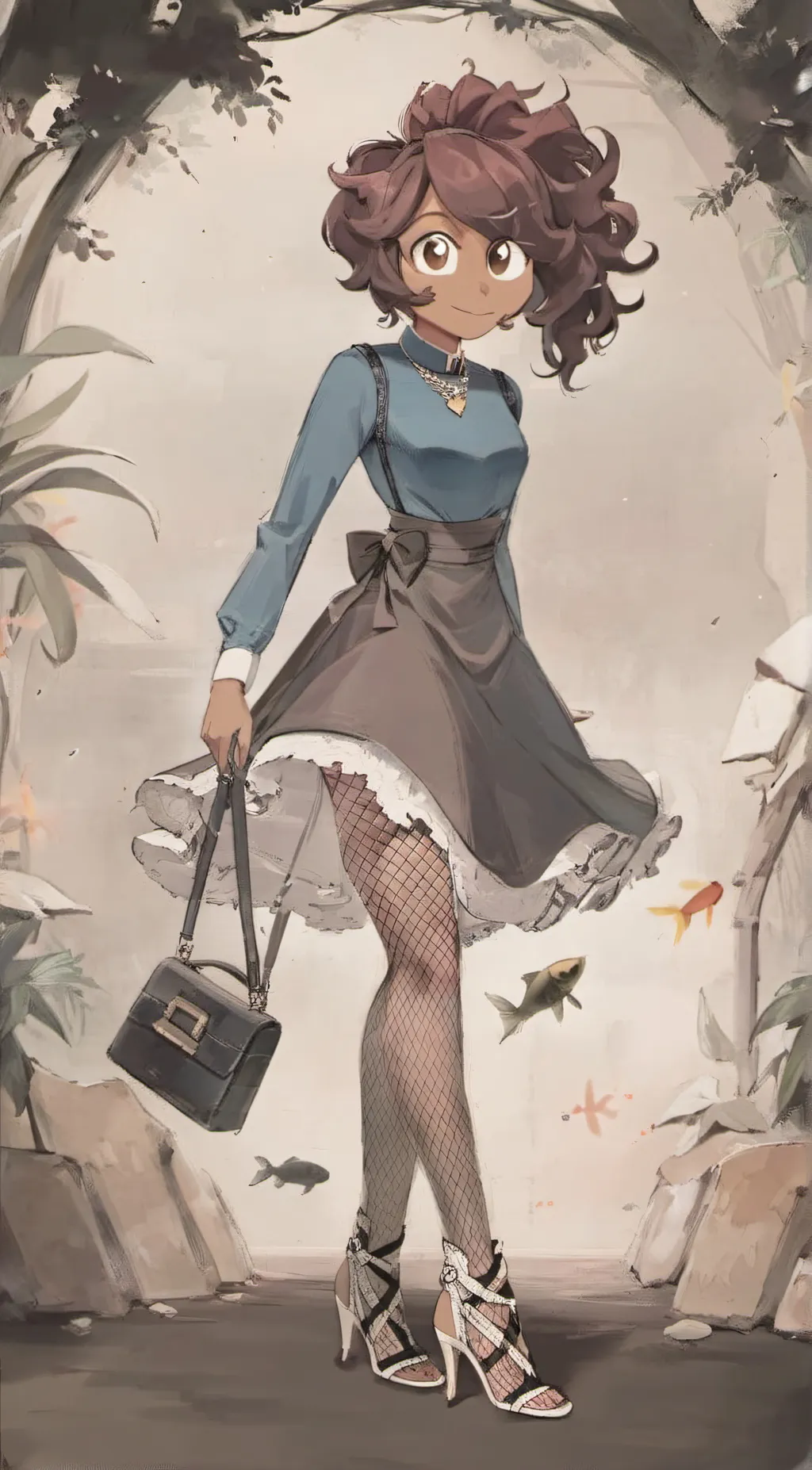 ai character: Anne Boonchuy  background