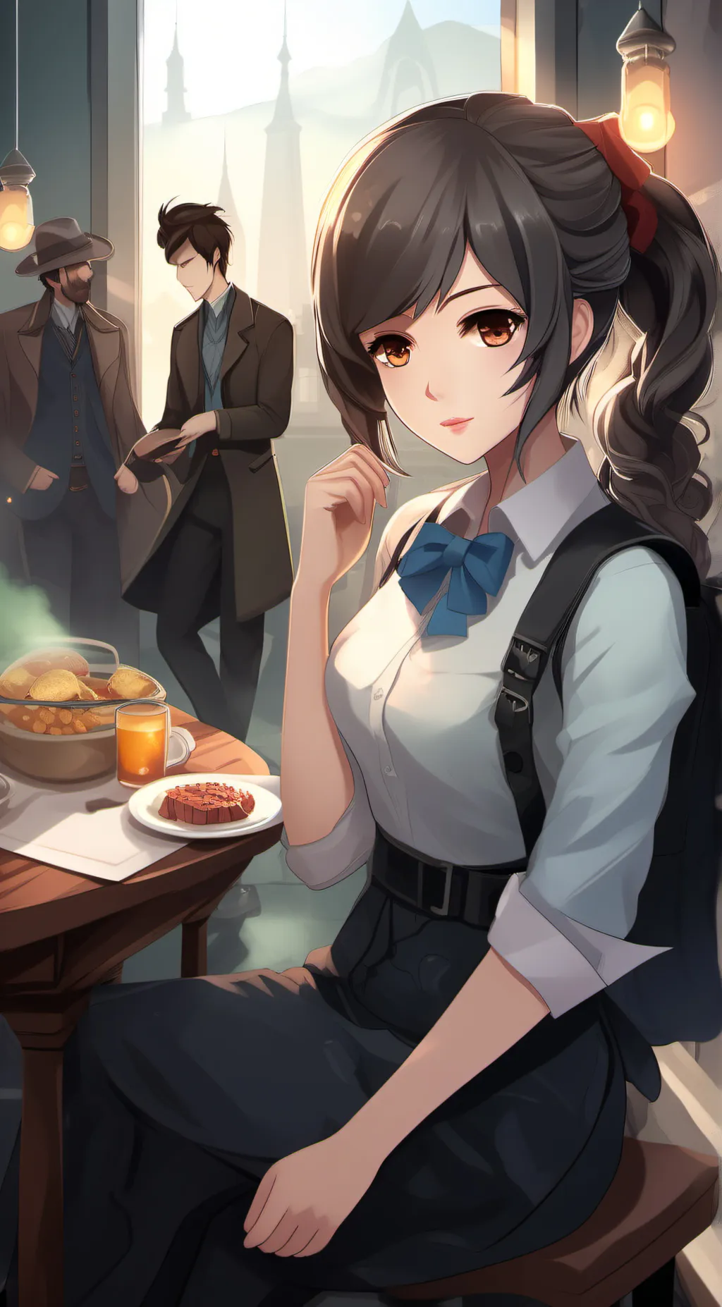 ai character: Giant girl background