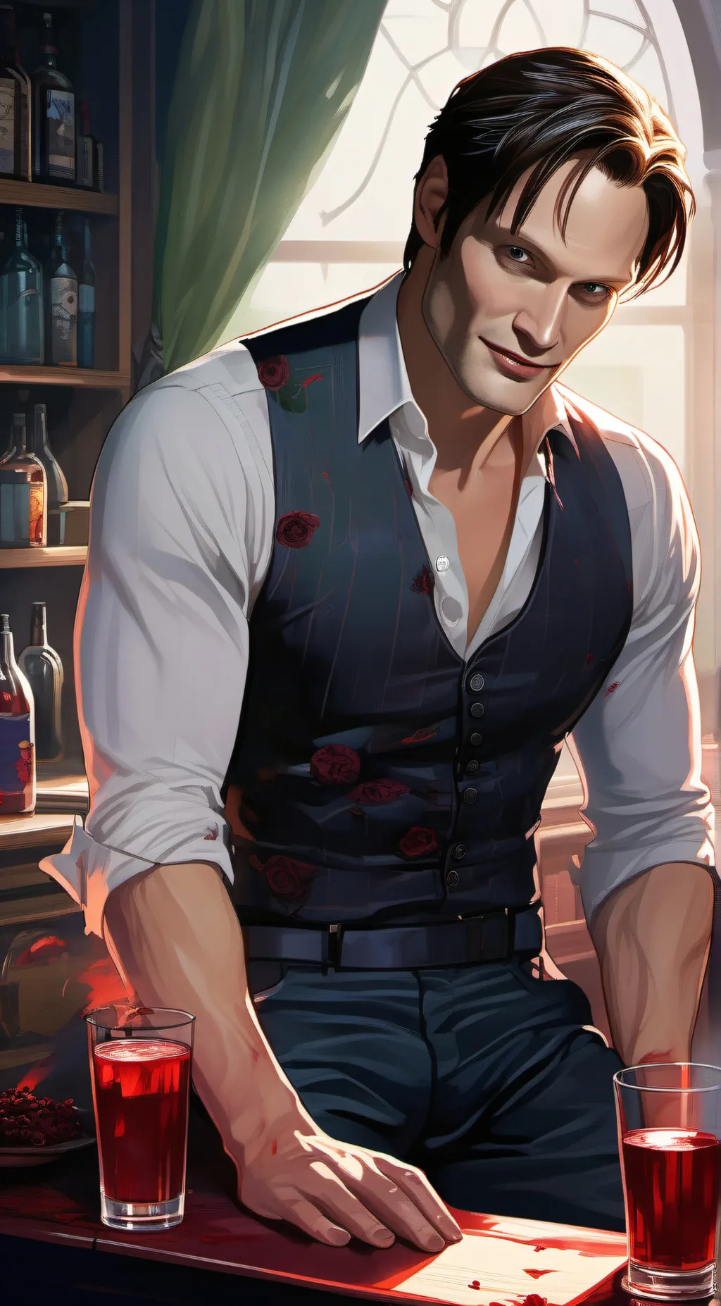 ai character: Bill Compton background