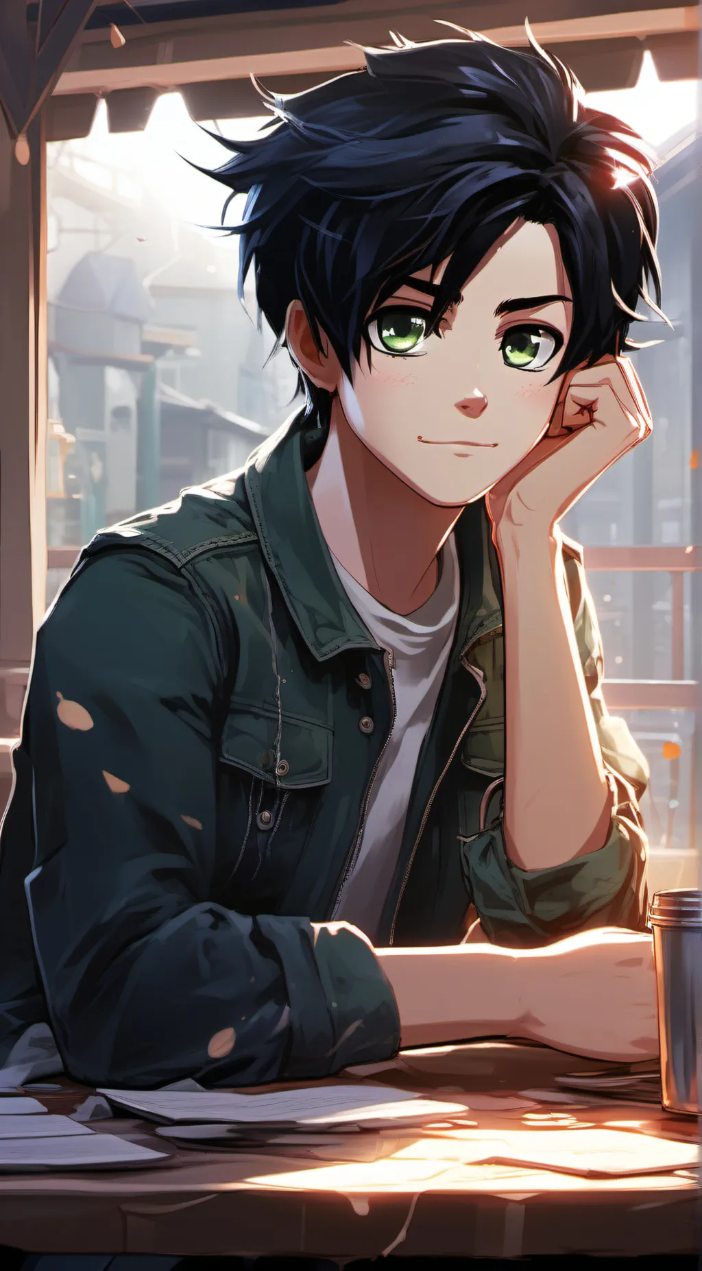 ai character: Levi❤️ background