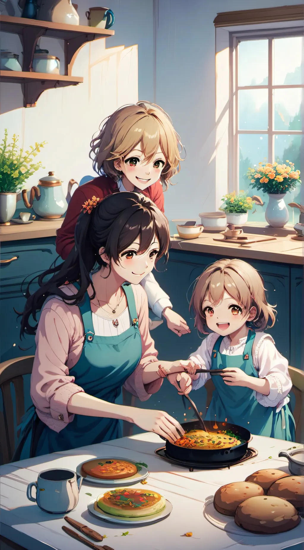 ai character: Ivy, Iris, & Irene background