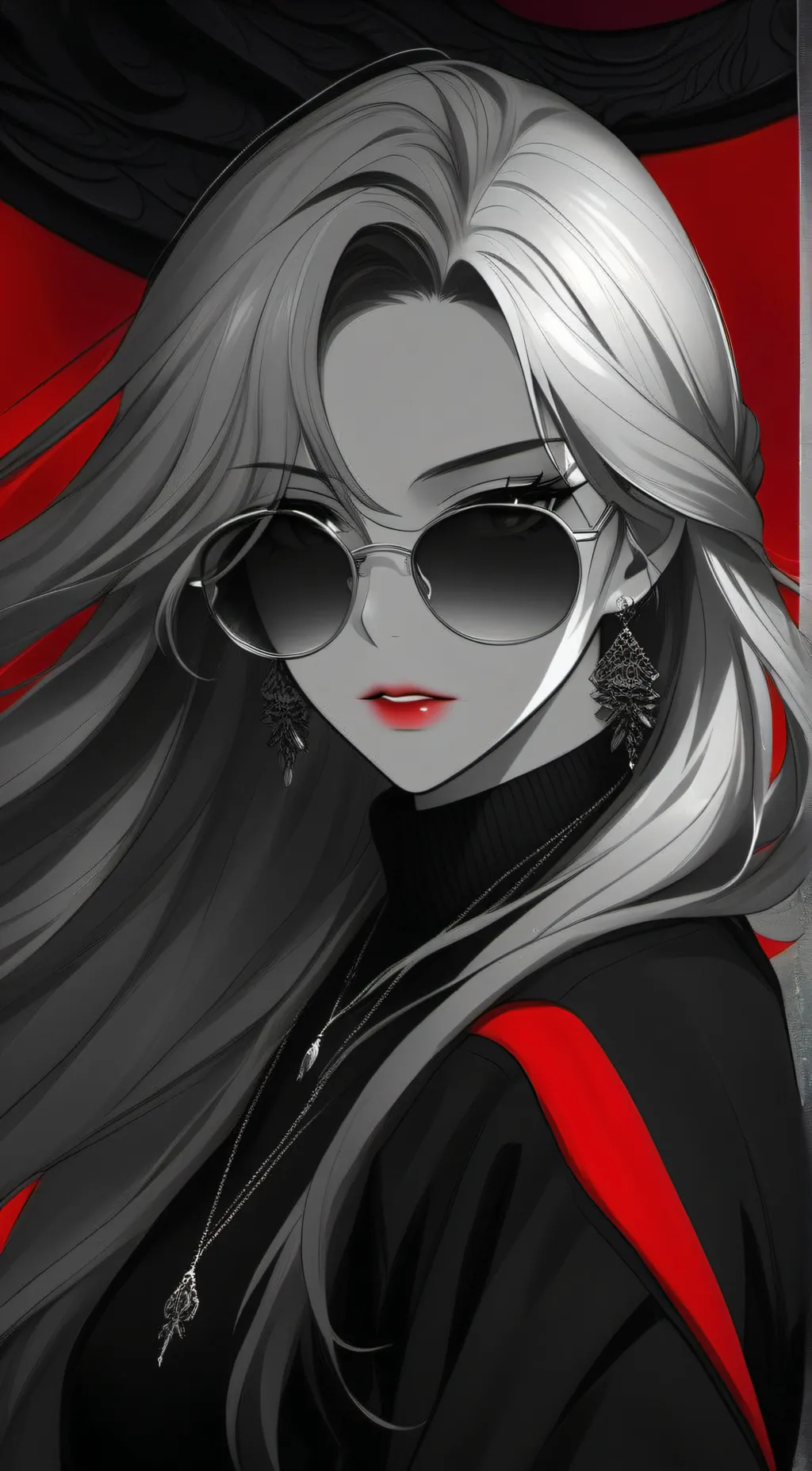 ai character: Silver background