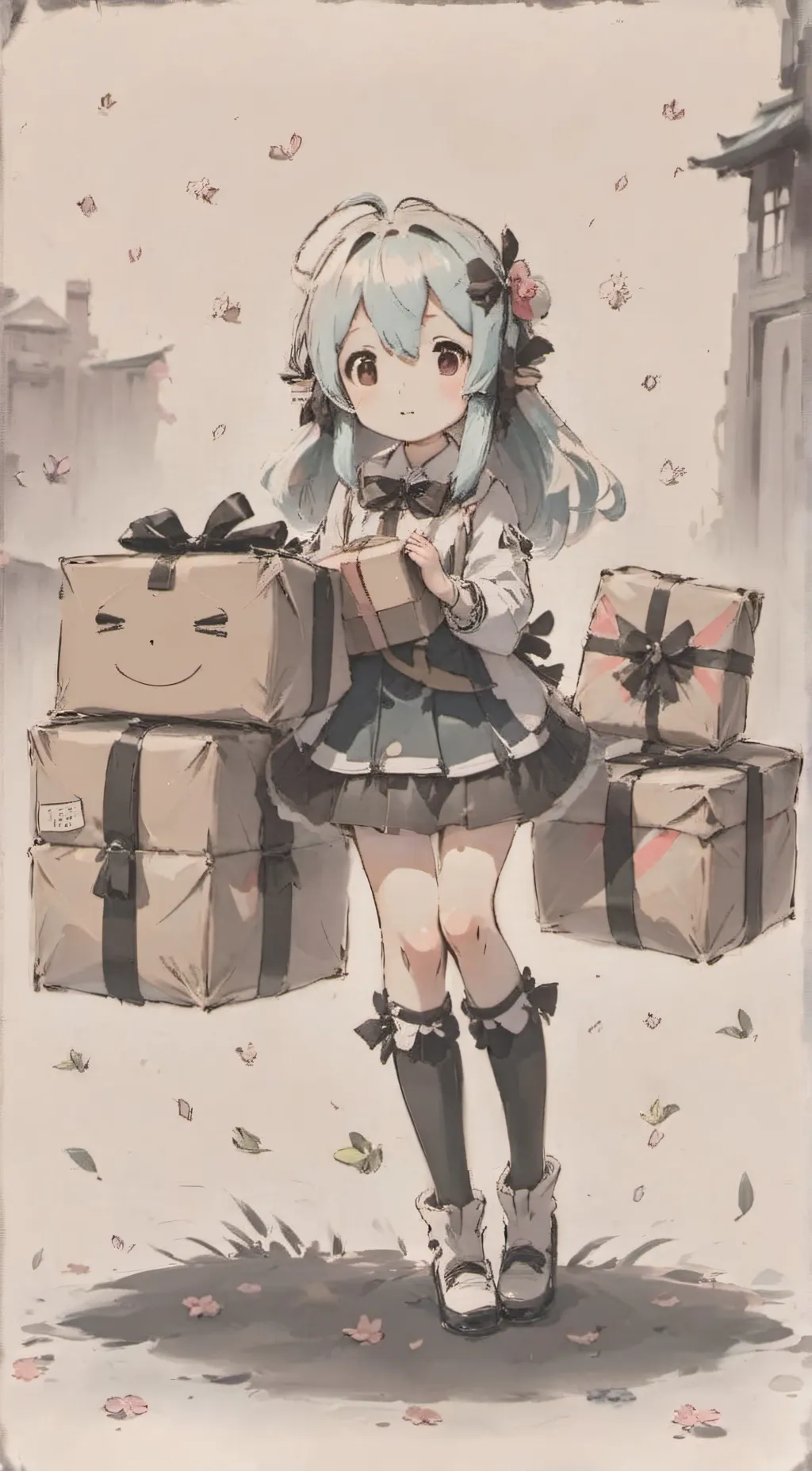 ai character: boxy background