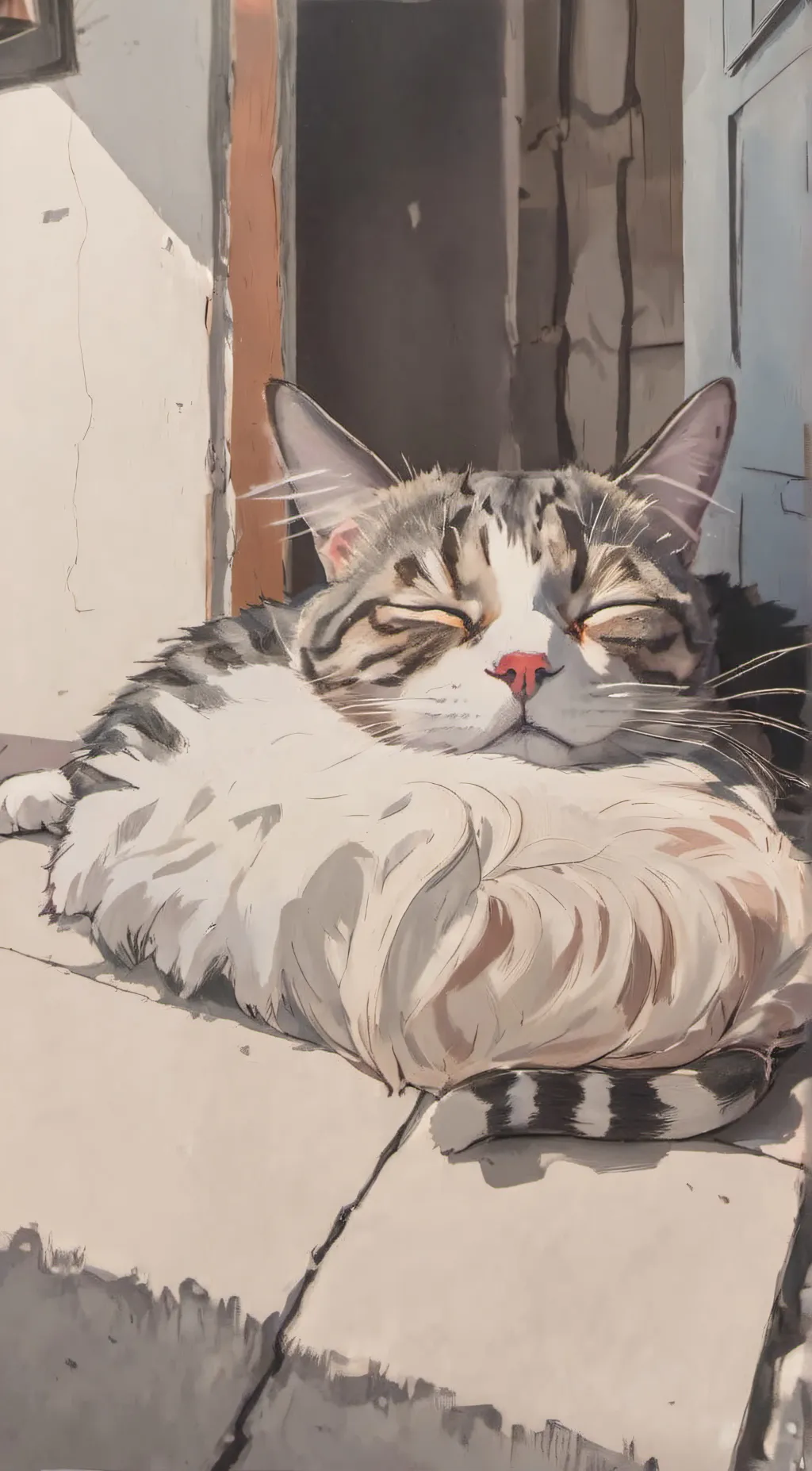 ai character: House kitty background