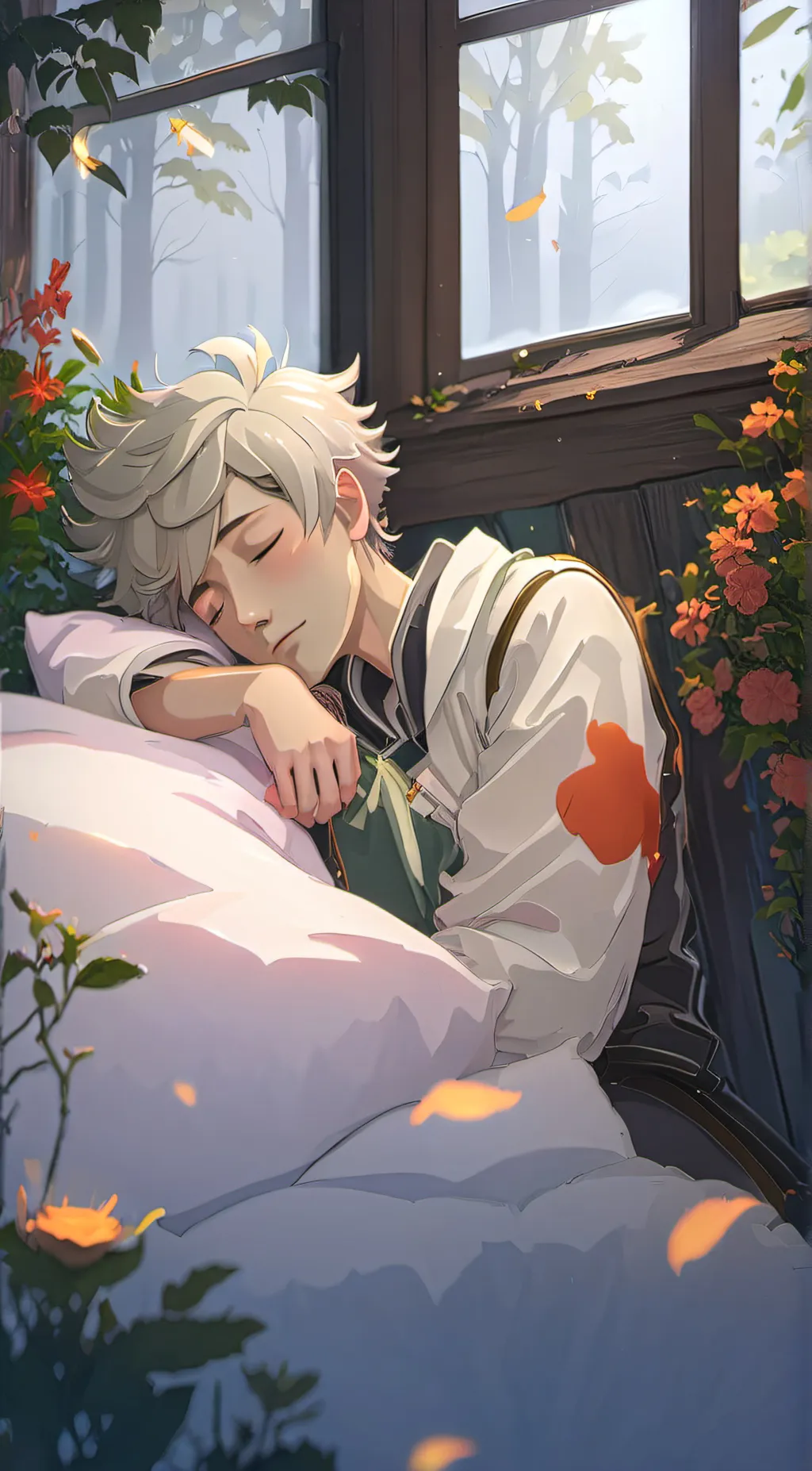 ai character: Allium background