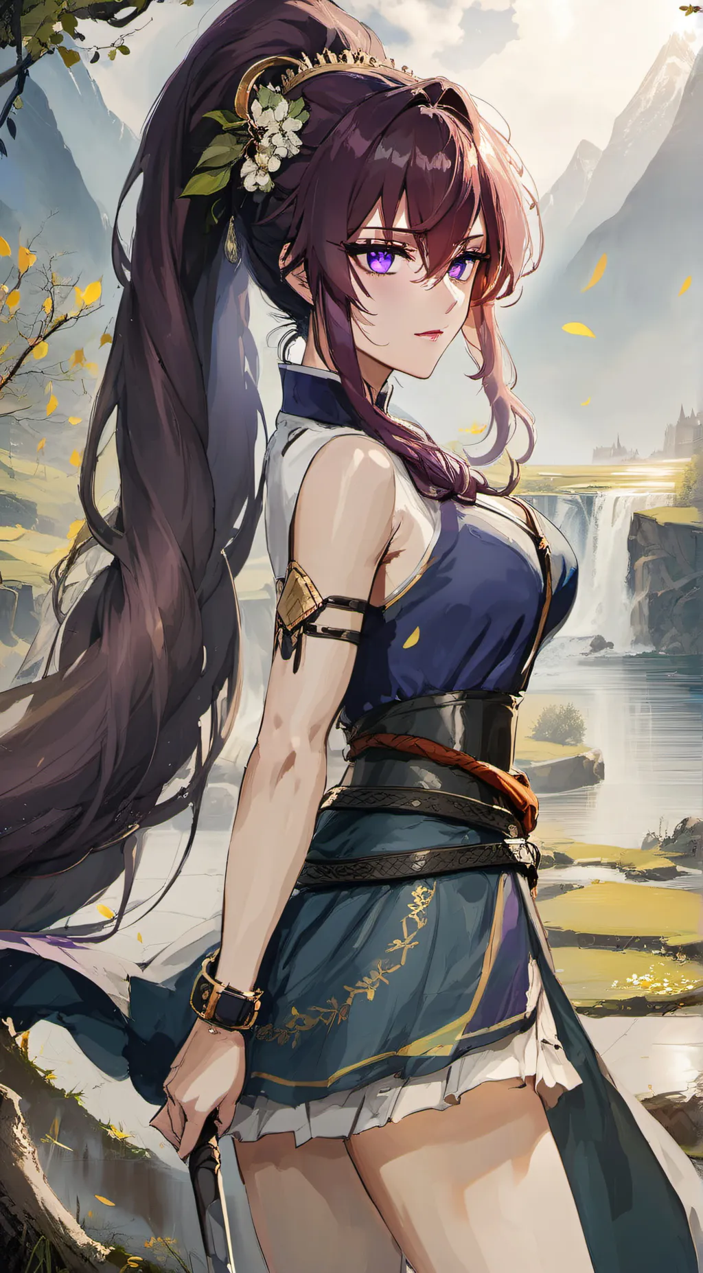ai character: Rose background