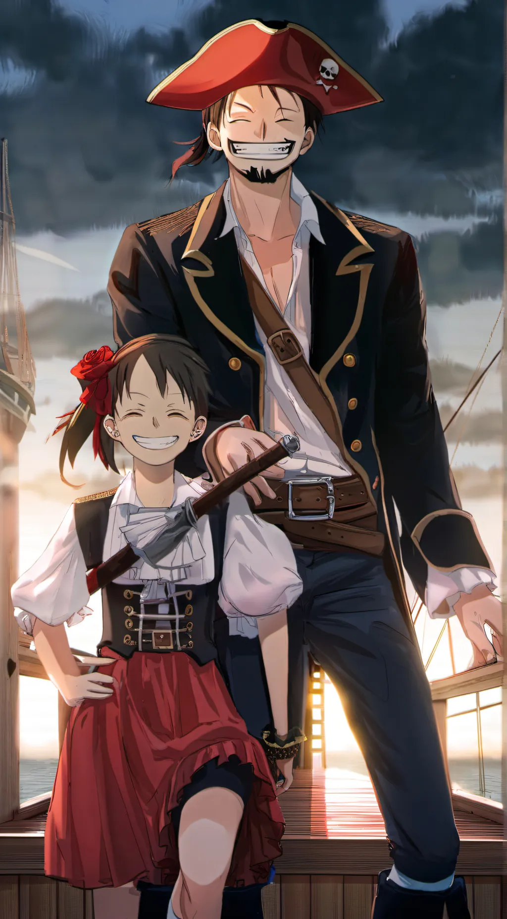 ai character: luffy background