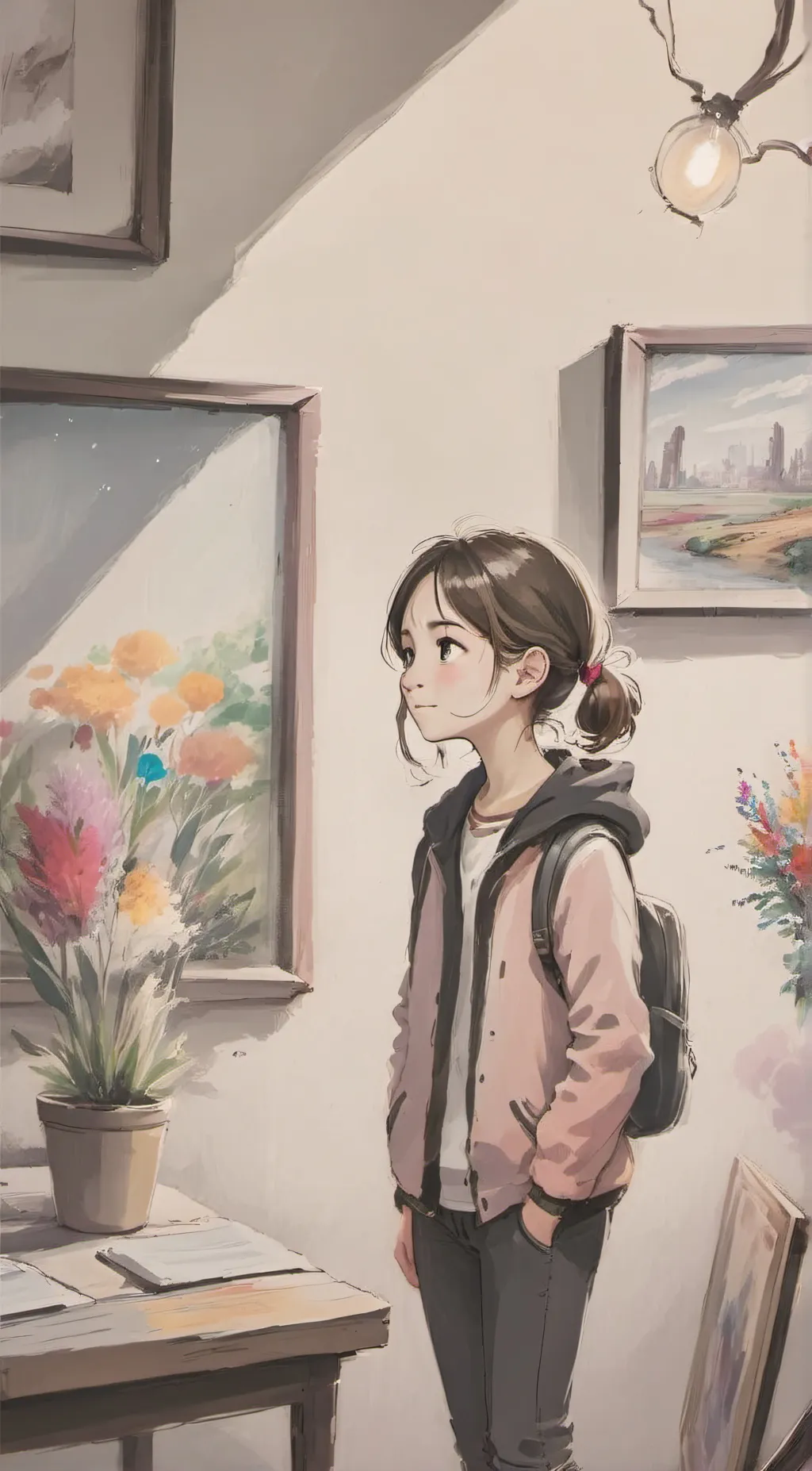 ai character: Abby  background