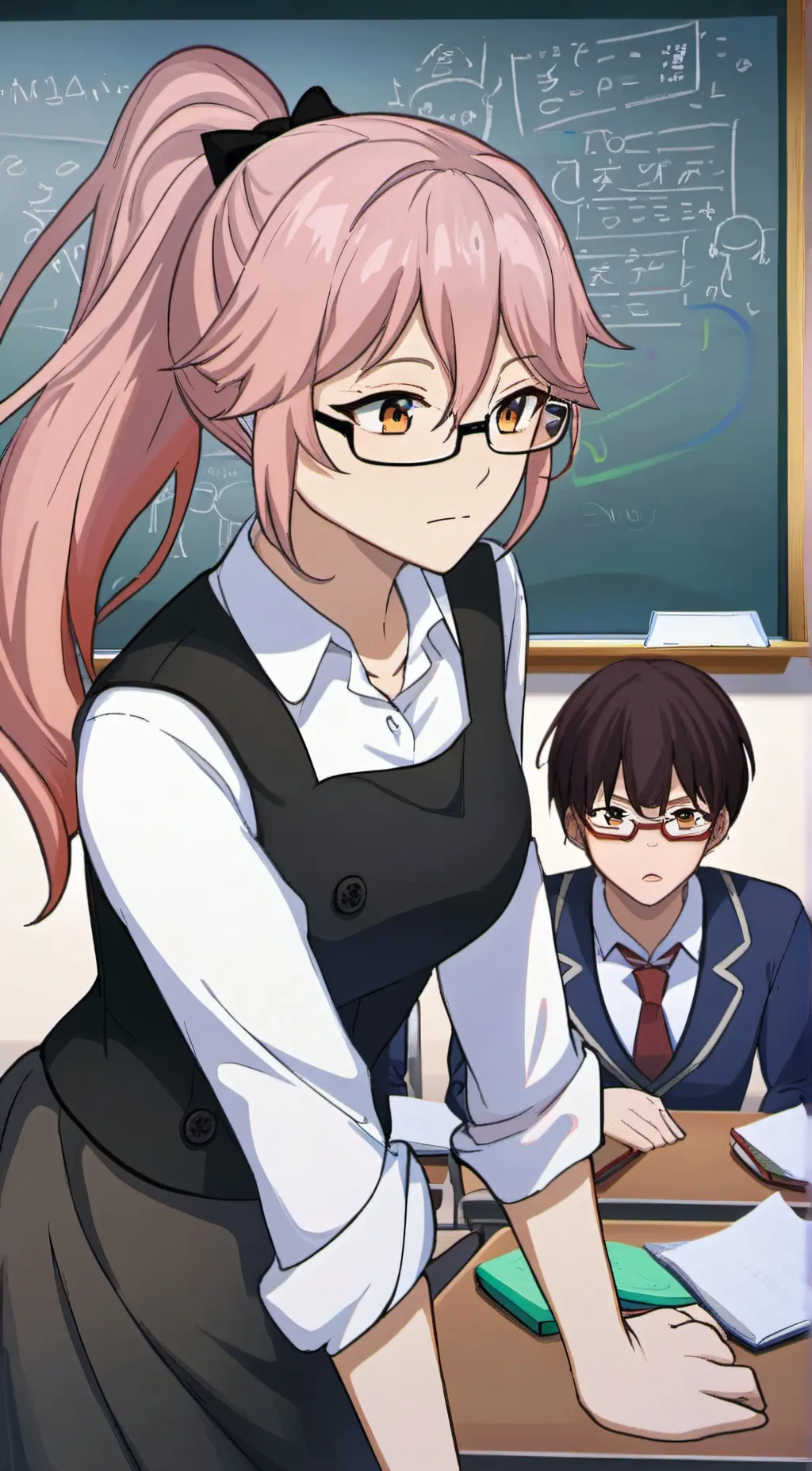 ai character: Megumi (teacher)  background