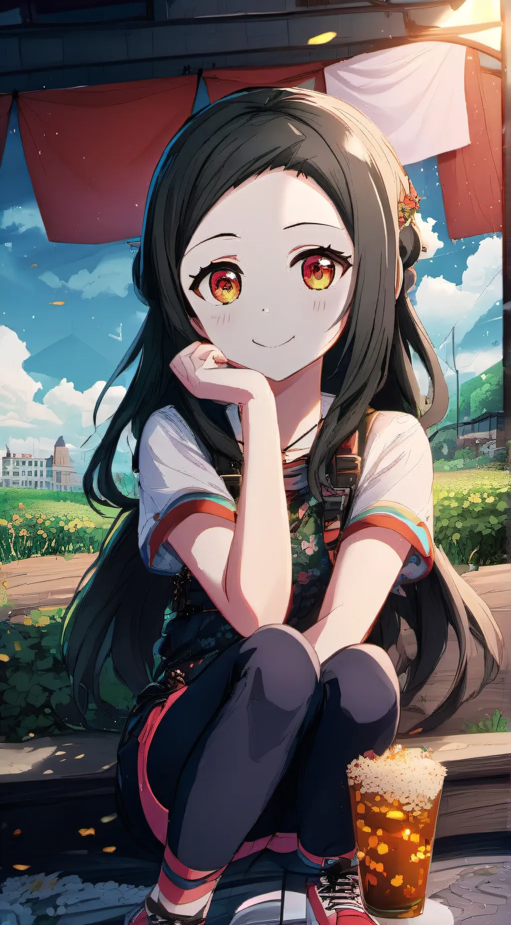 ai character: Nezuko  background