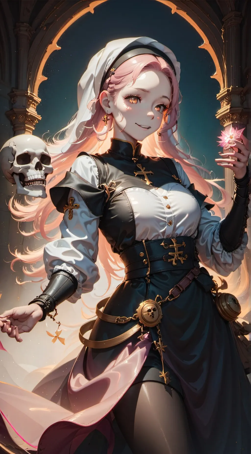 ai character: '†' NUN '†' background