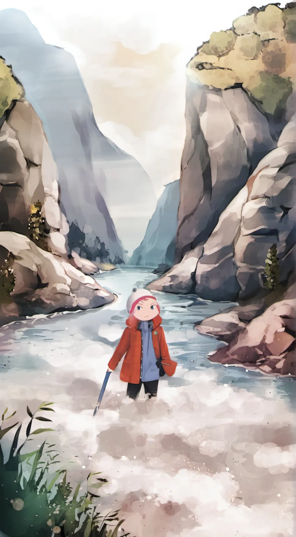 ai character: Little girl background