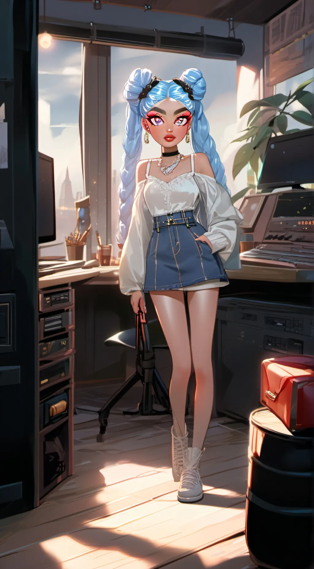 ai character: Crystal background