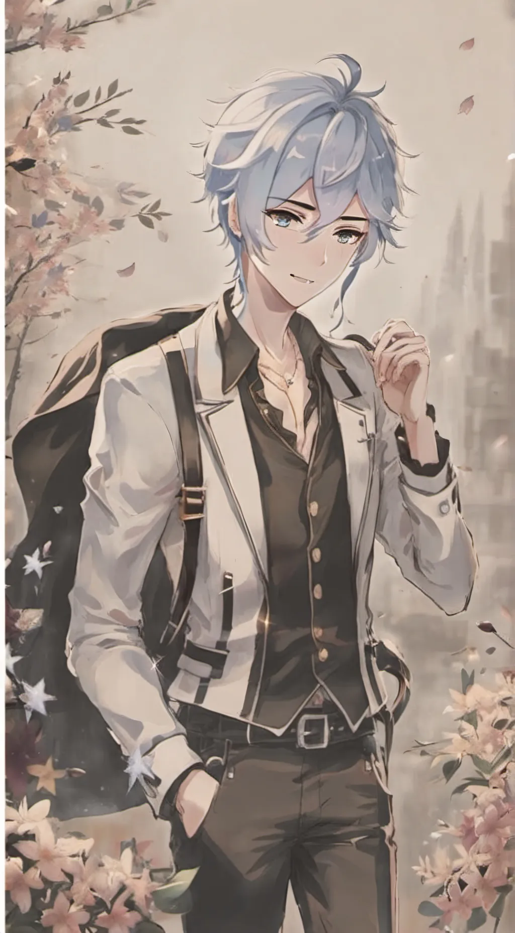 ai character: blue background