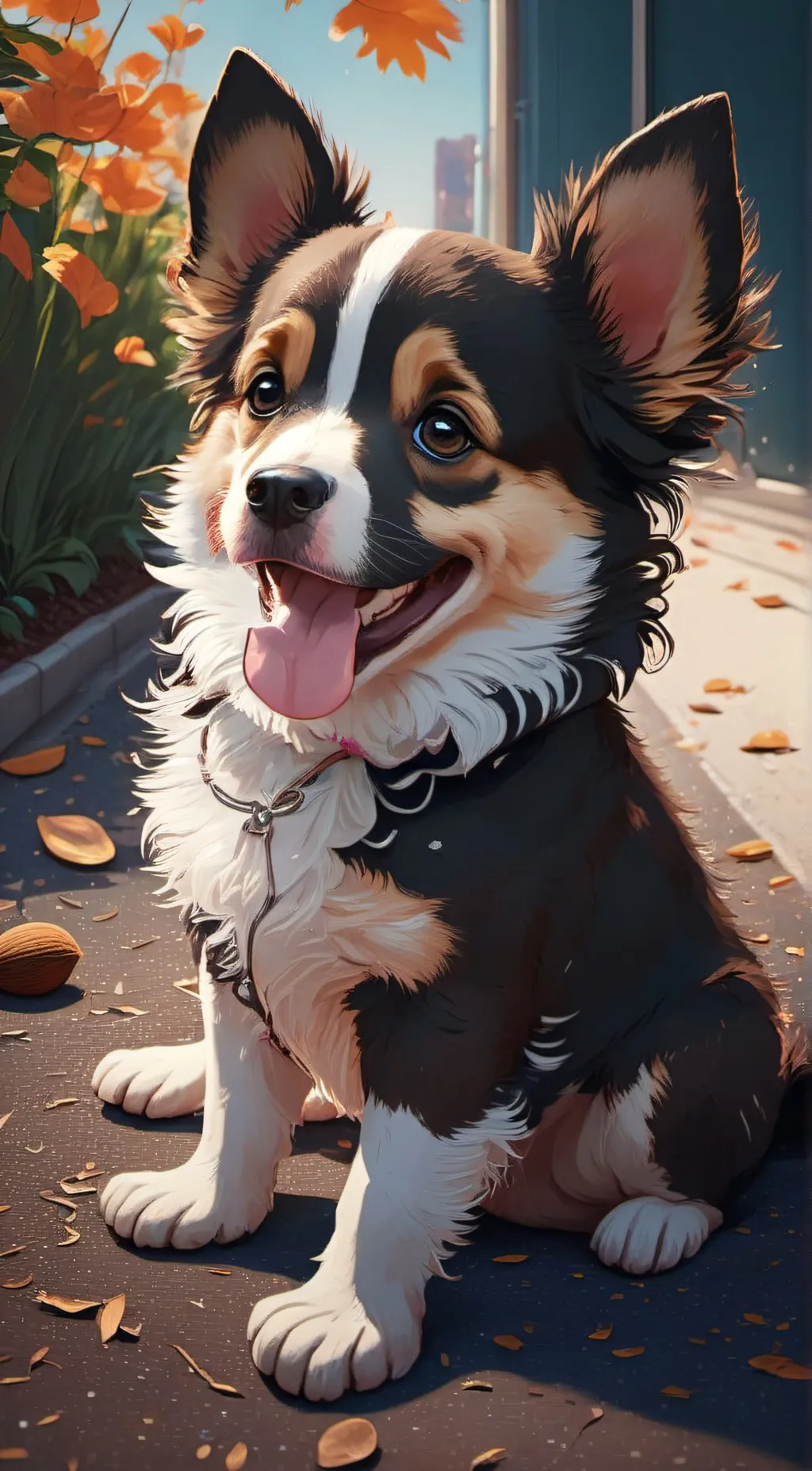 ai character: Autumn background