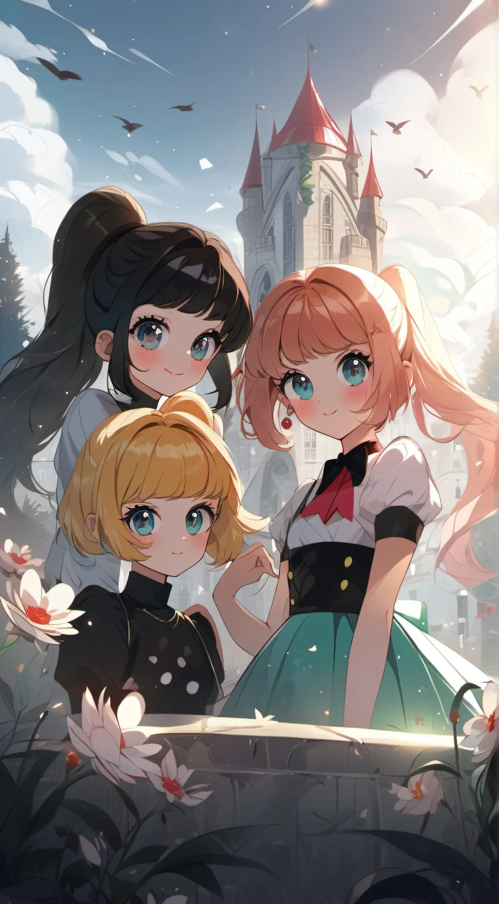 ai character: powerpuff girls  background